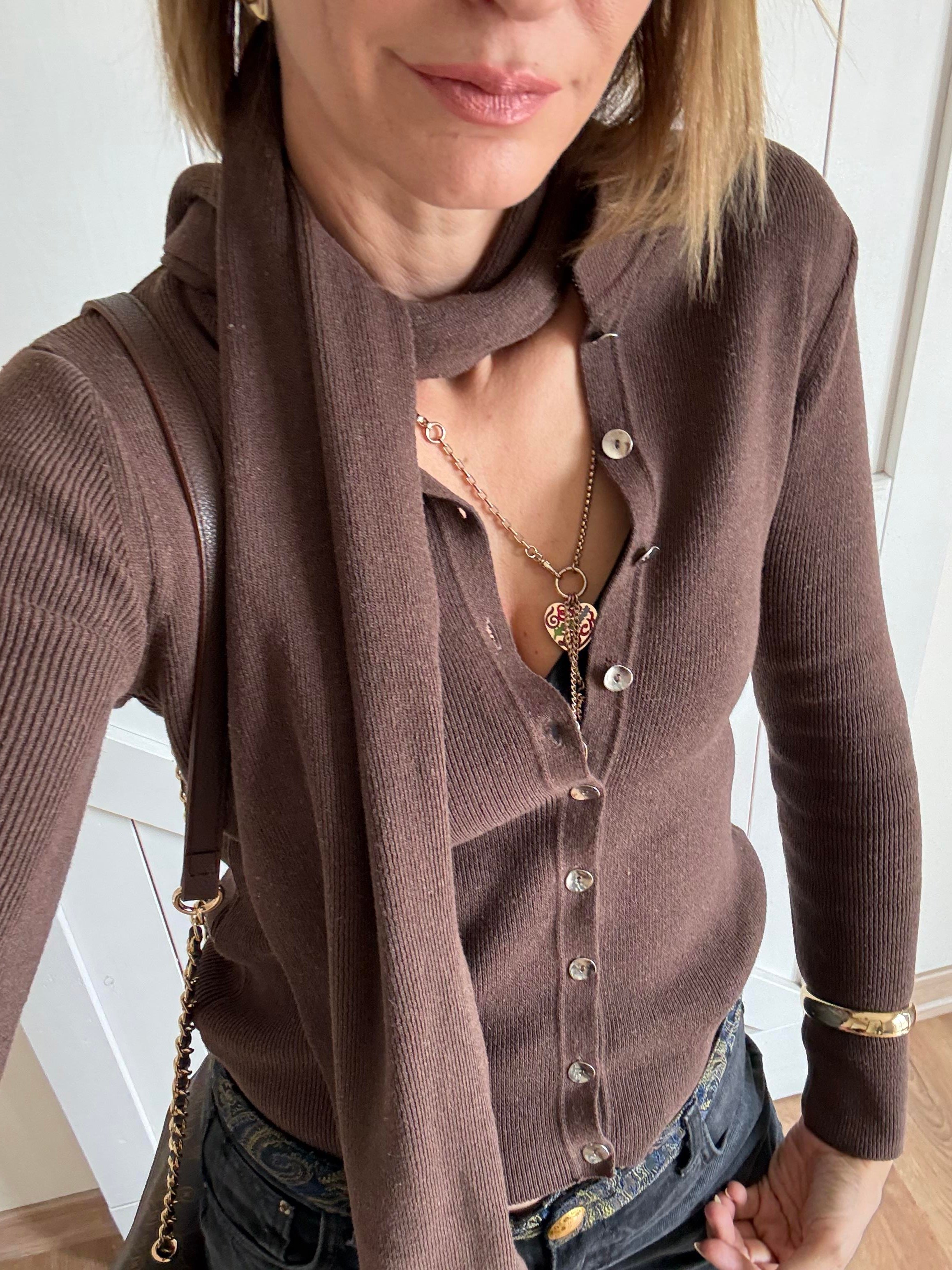 Kahverengi Atkılı Zr Hırka