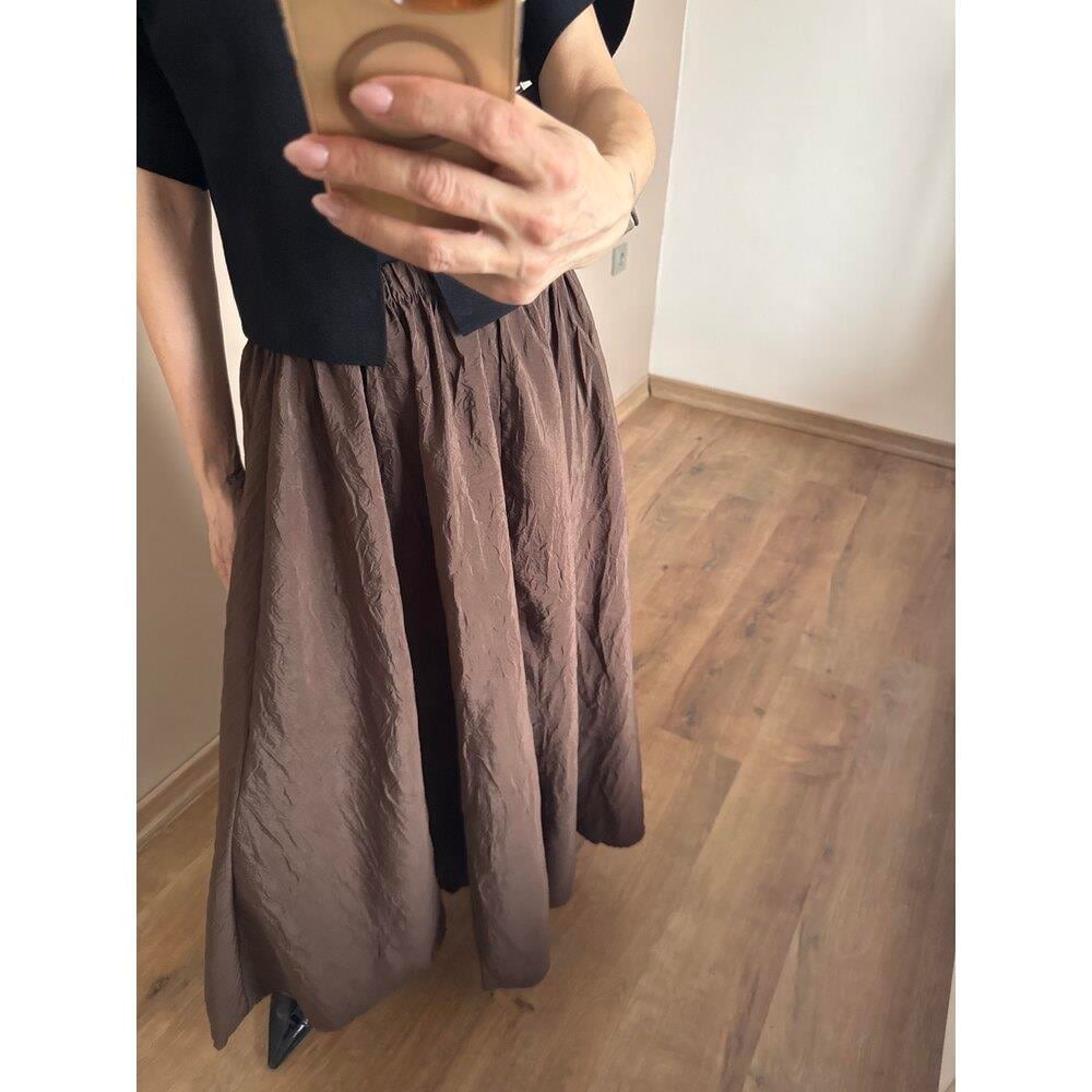 Kahverengi Kloş Etek 