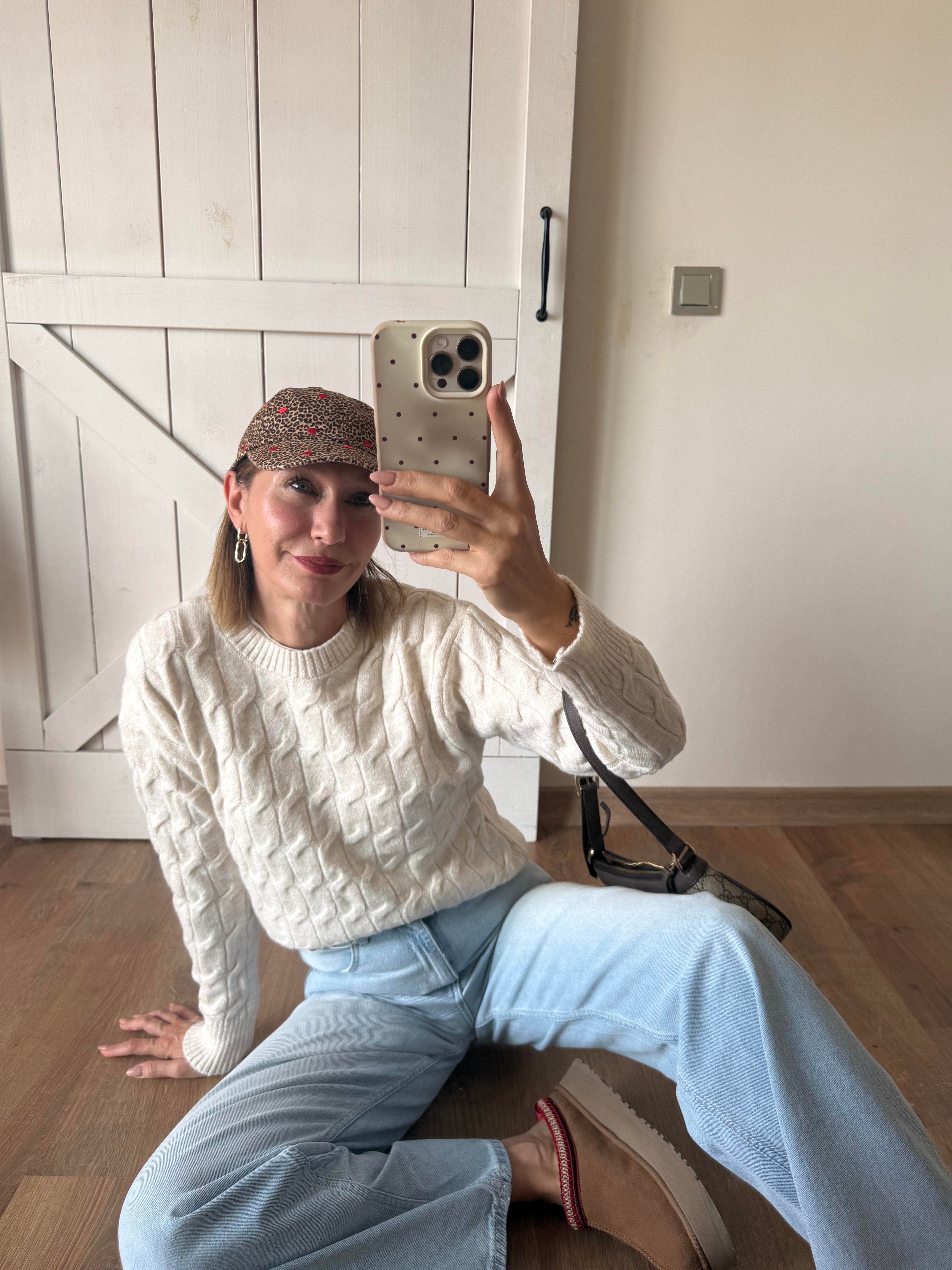 Kalın Saç Örgü Ekru Th Kazak