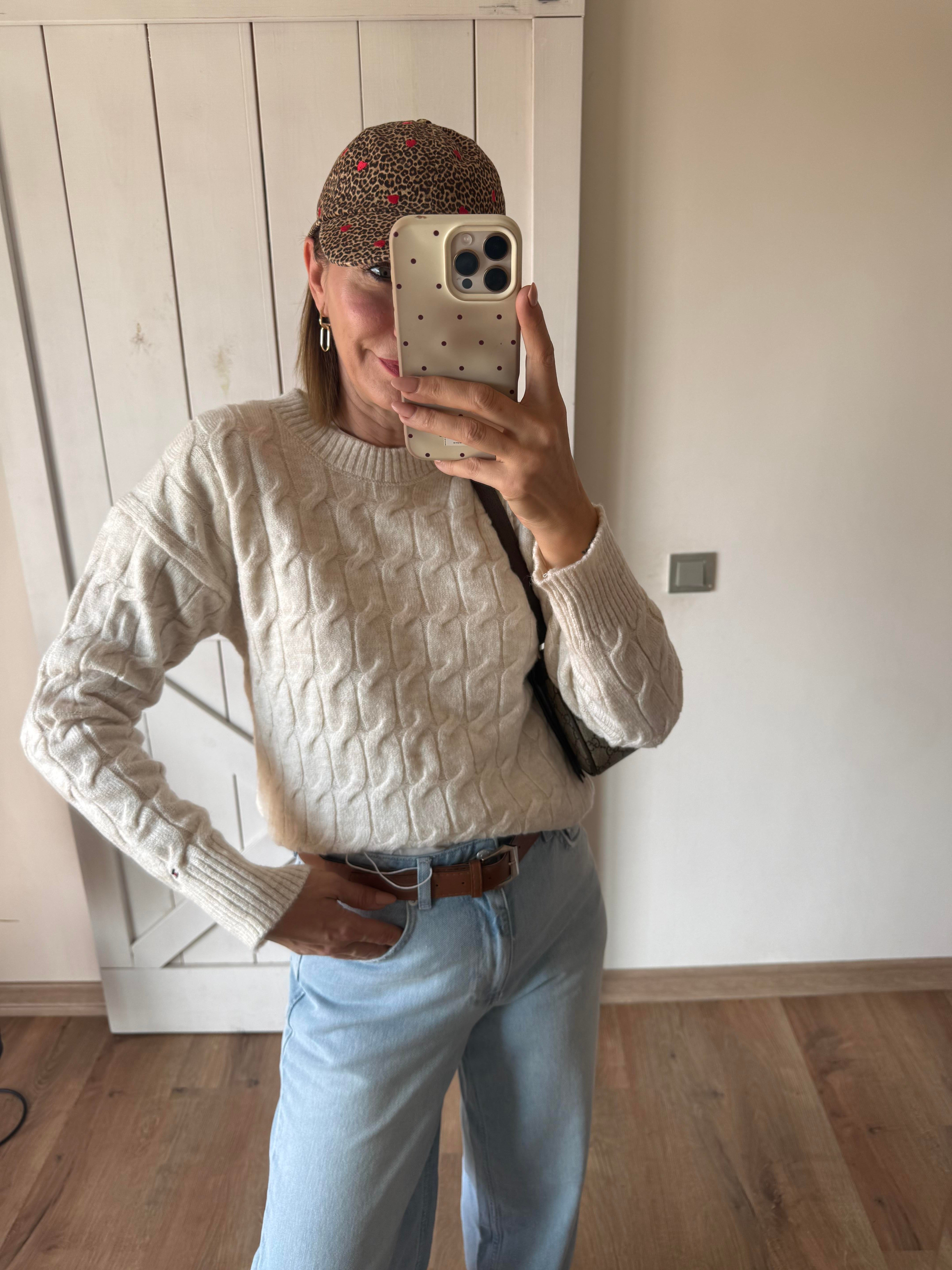 Kalın Saç Örgü Ekru Th Kazak