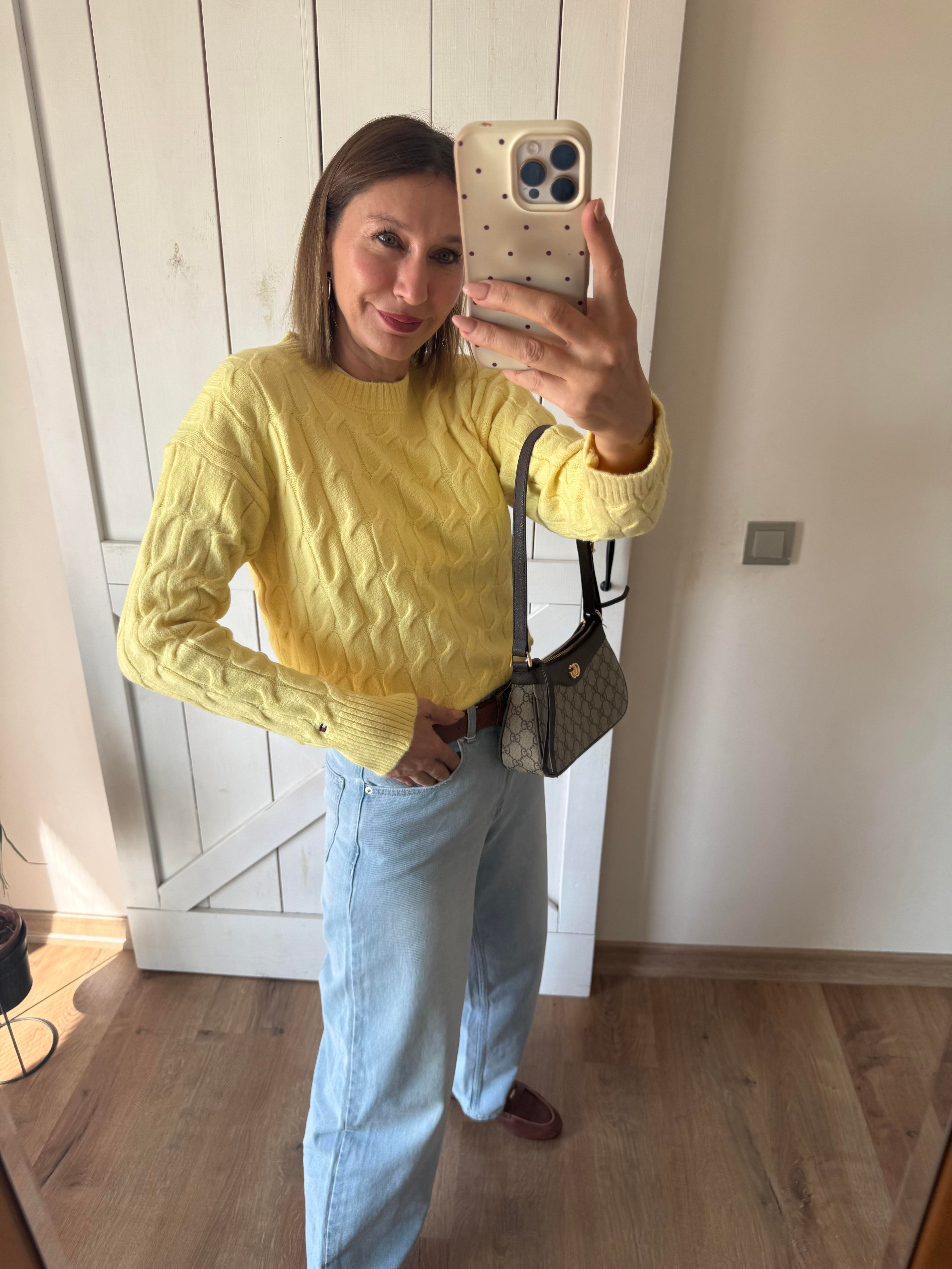 Kalın Saç Örgü Th Açık Sarı Kazak