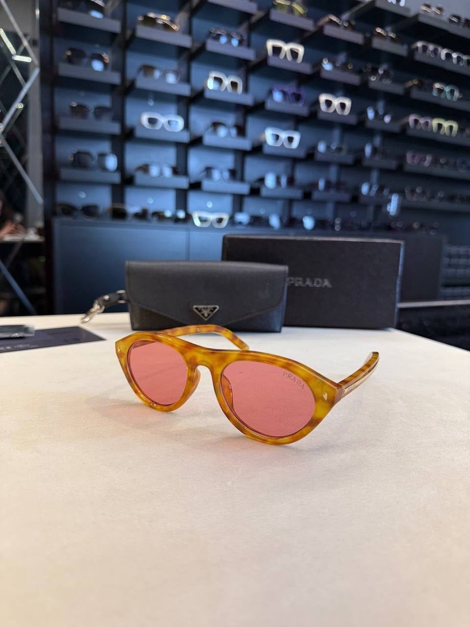 Kaplumbağa Kabuğu Desenli Sunny Pembe Cam