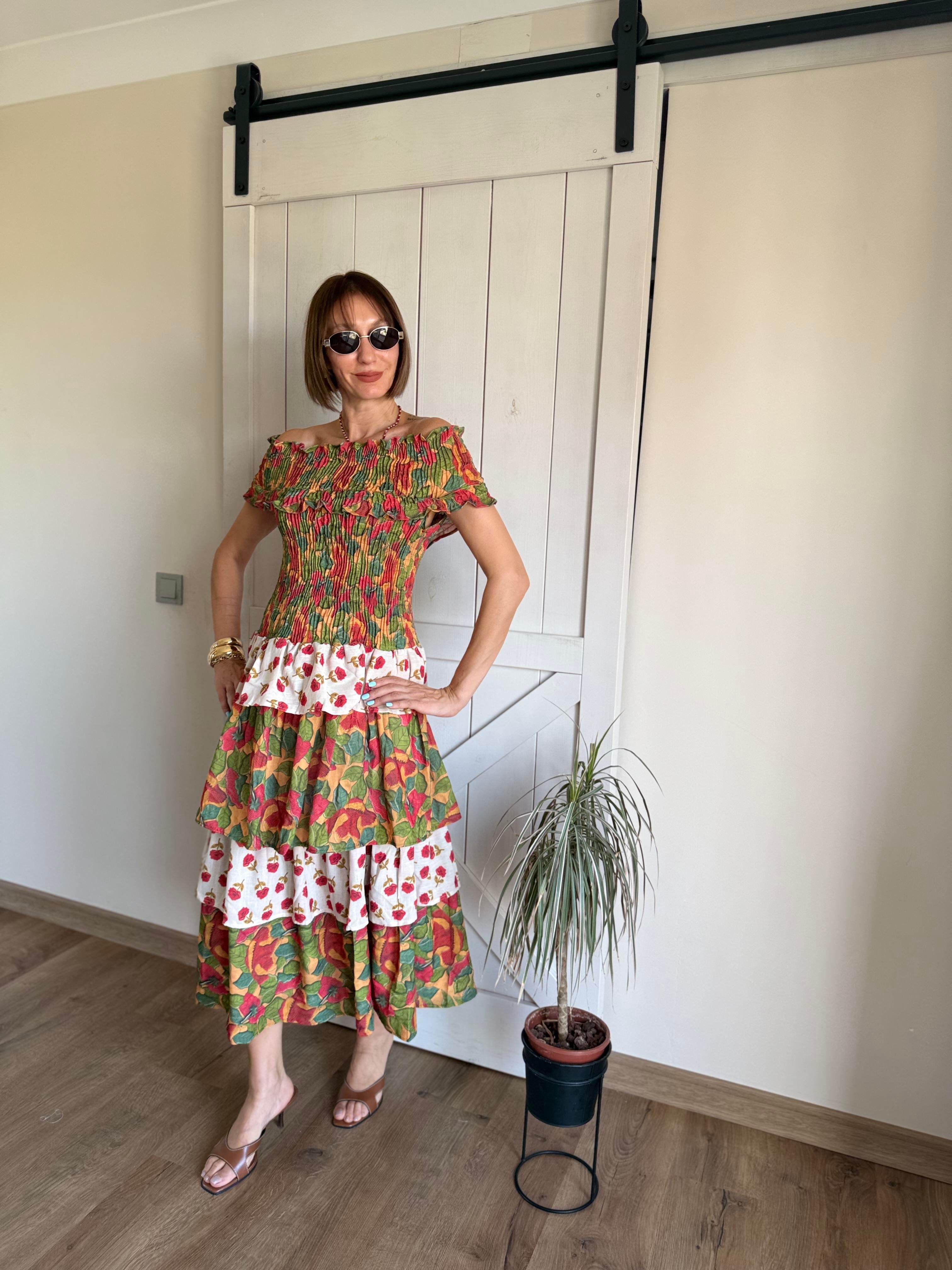 Katlı Tablos Poe Elbise