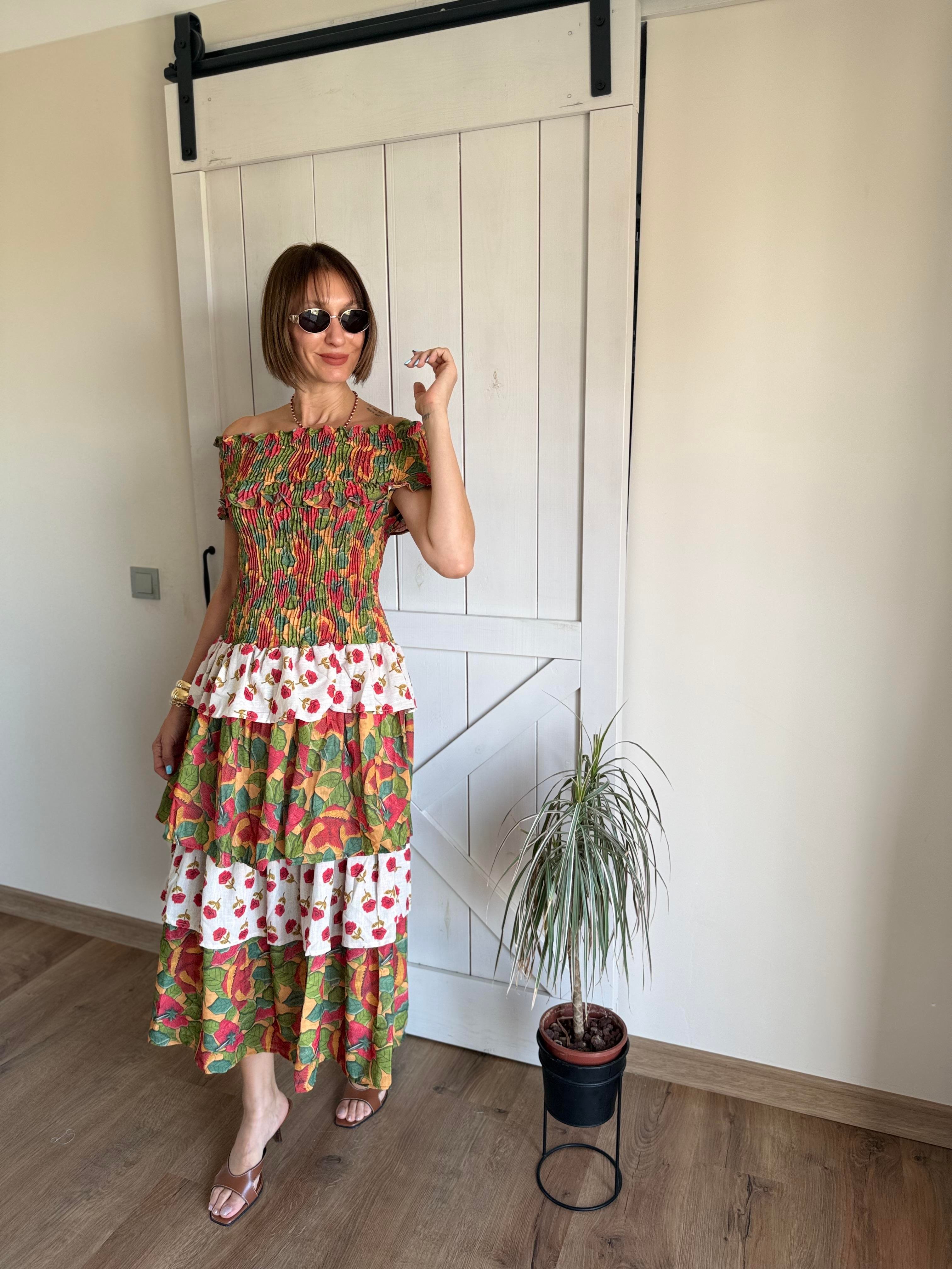 Katlı Tablos Poe Elbise