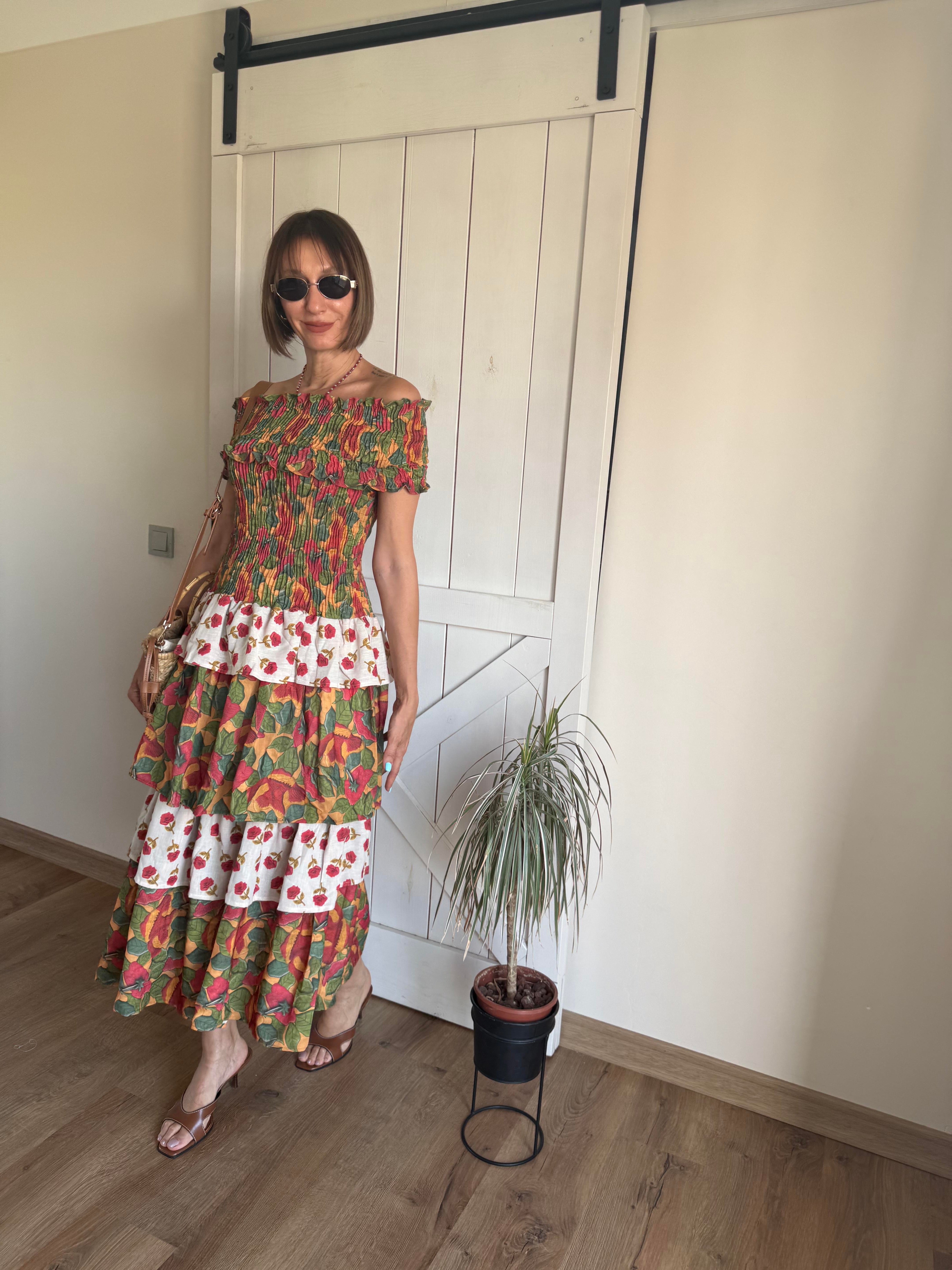 Katlı Tablos Poe Elbise