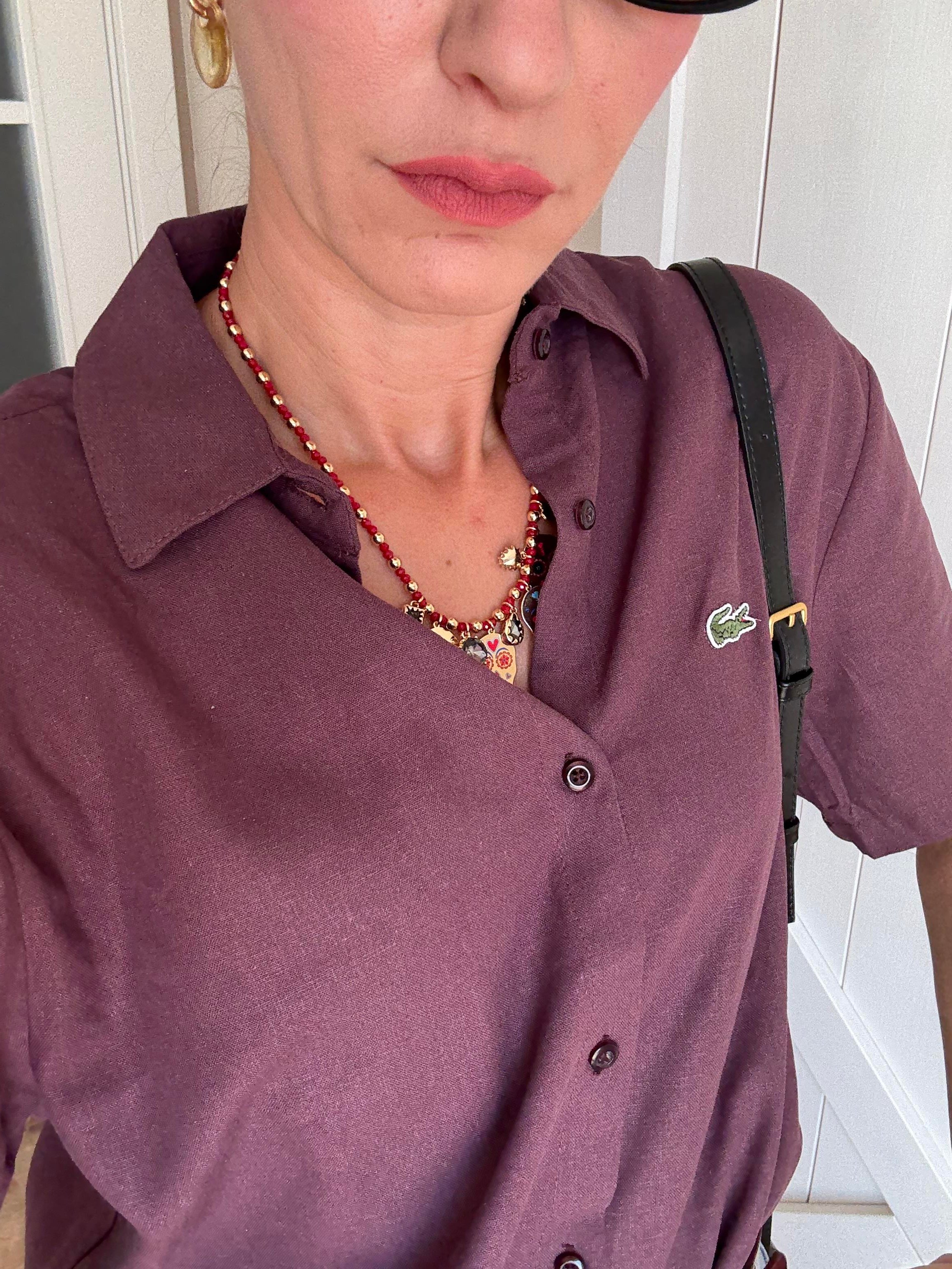 Keten Kısa Kollu Sould Gömlek