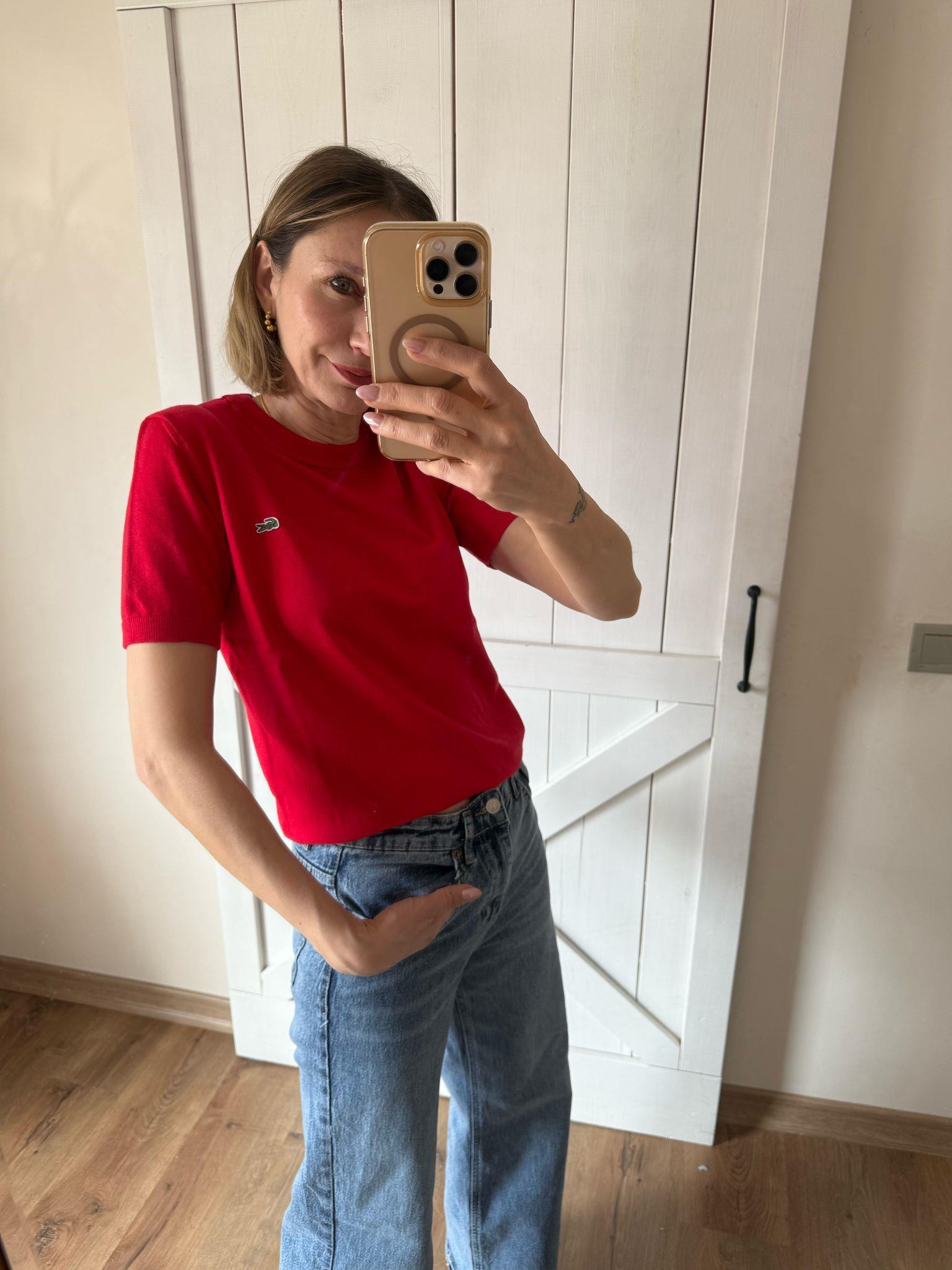 Kırmızı Triko Tshirt