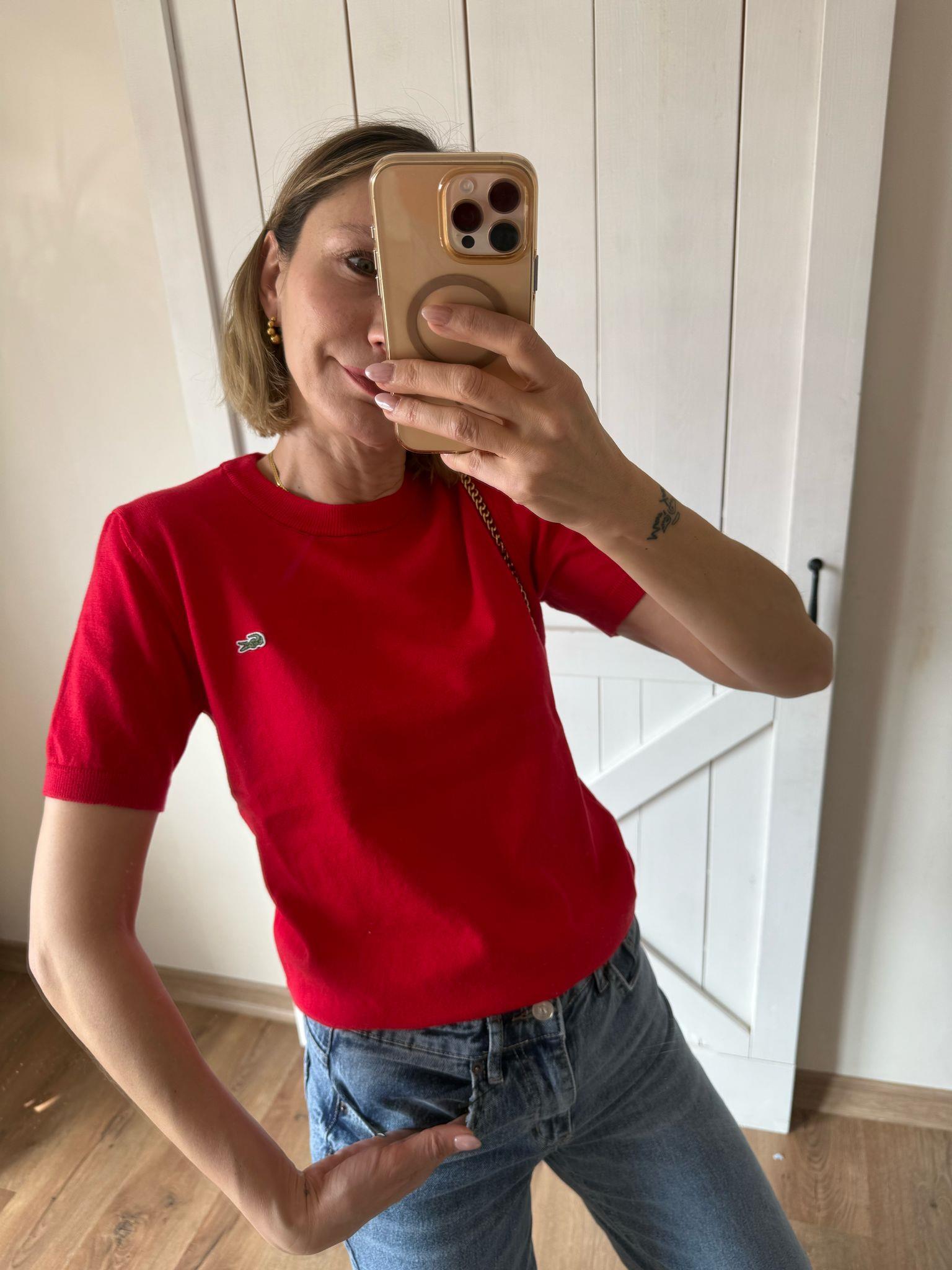 Kırmızı Triko Tshirt