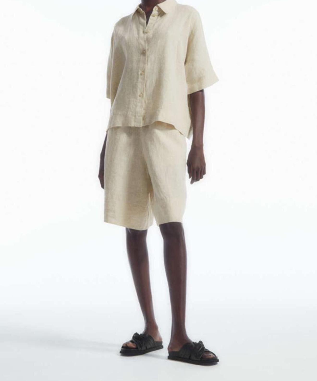 Kos Keten Şort Gömlek Takım