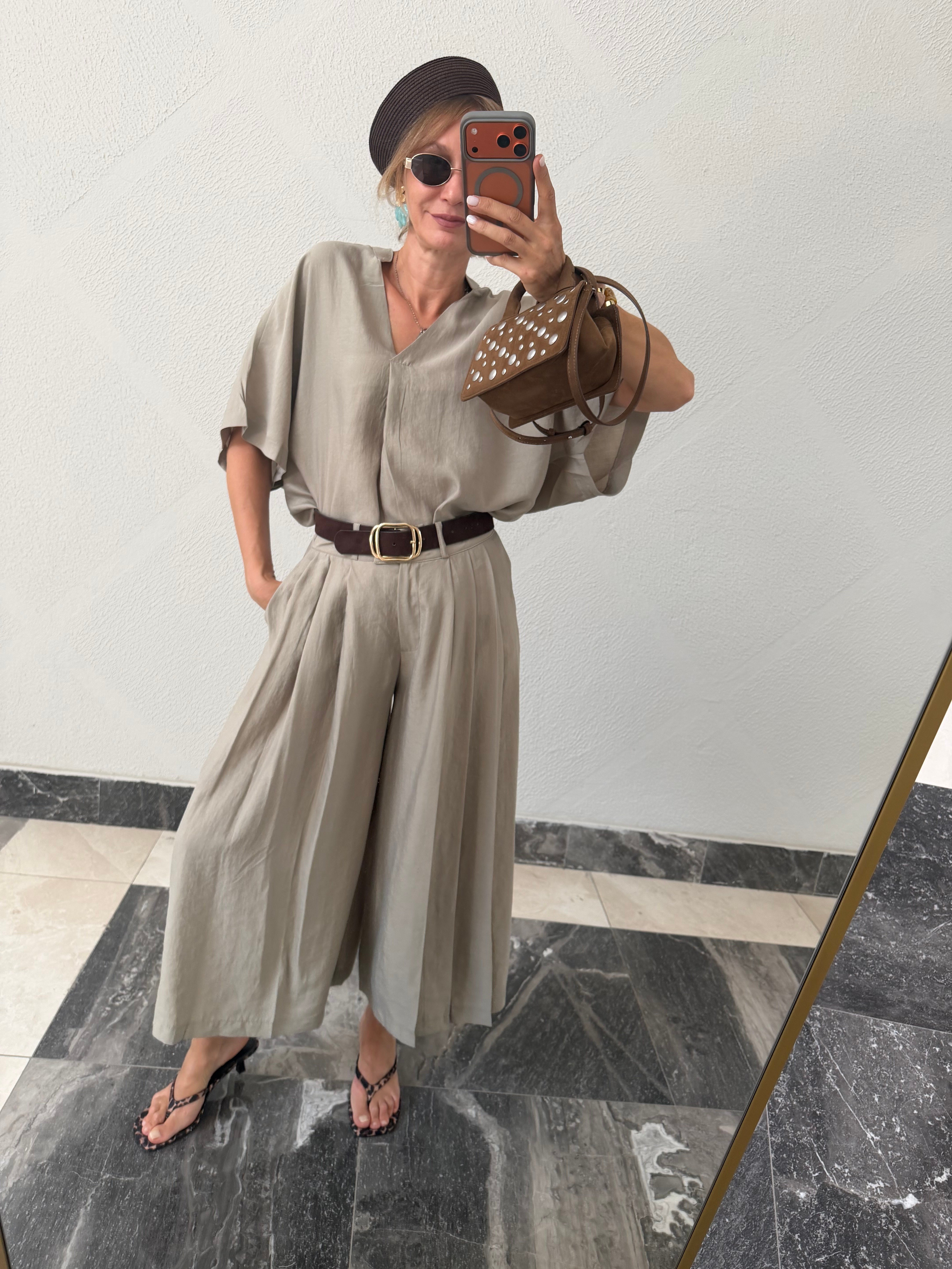Kos Sand Bluz Pantolon Takım