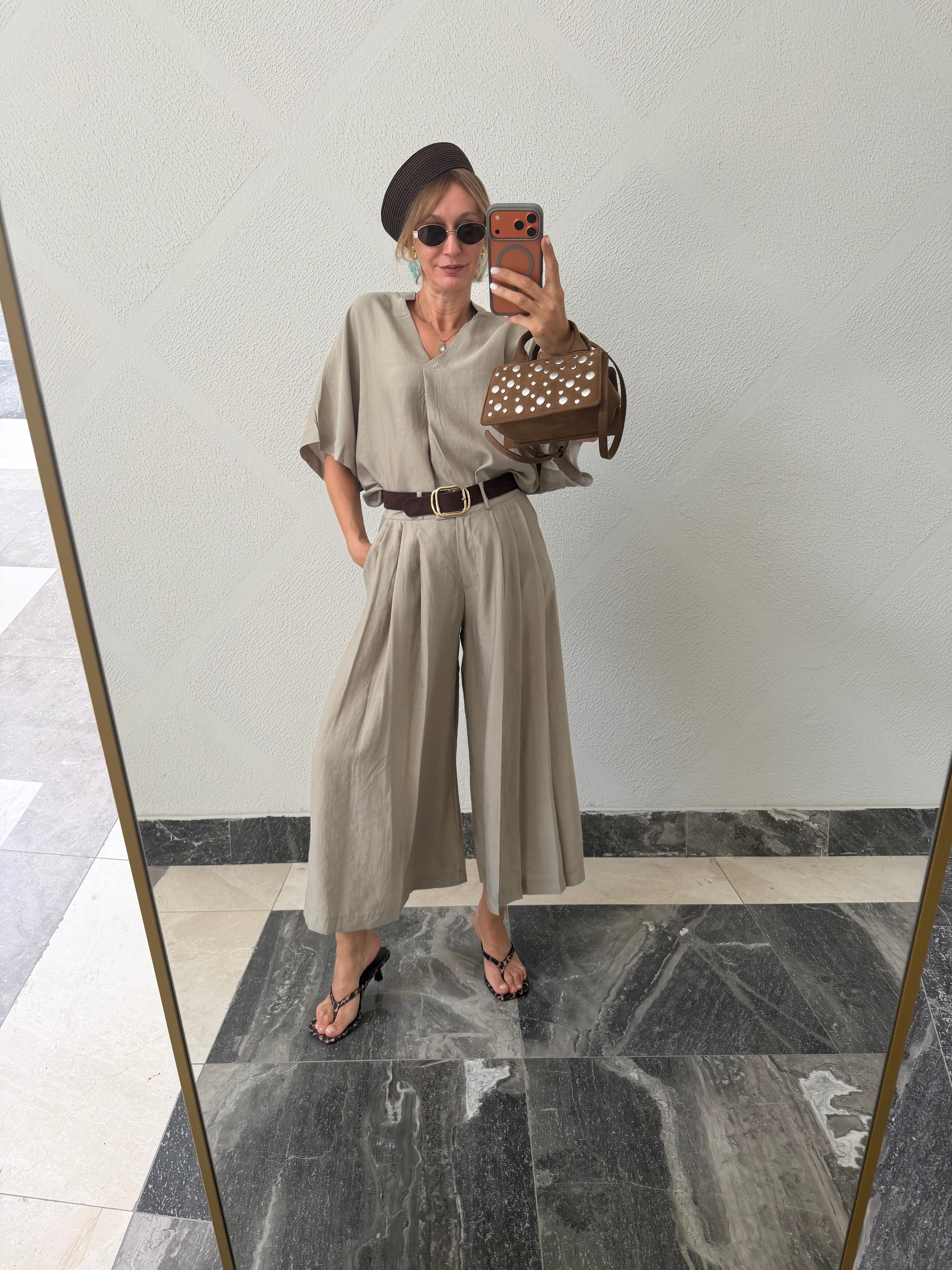 Kos Sand Bluz Pantolon Takım