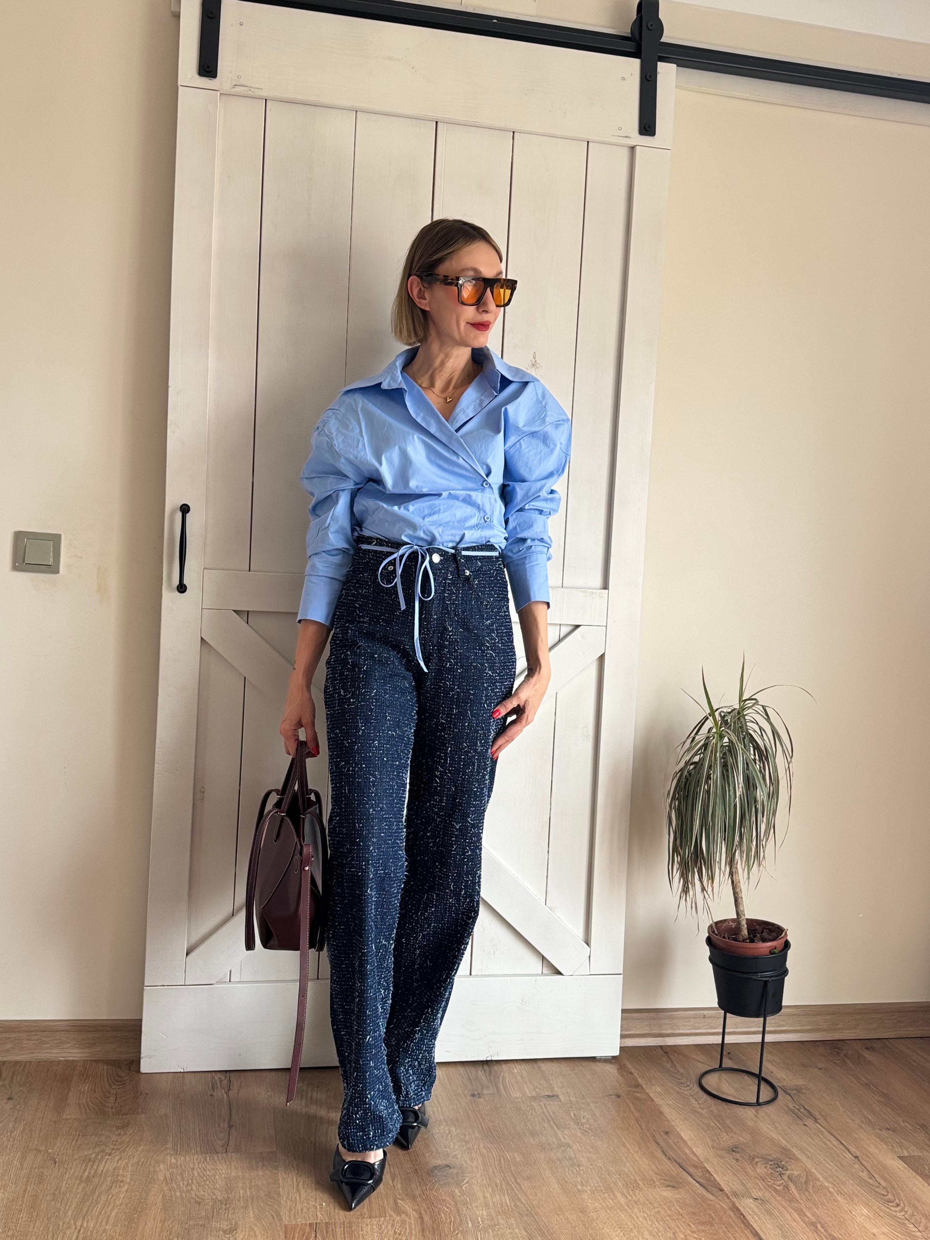 Koyu Mavi Kuzmina Dokulu Straight Jean