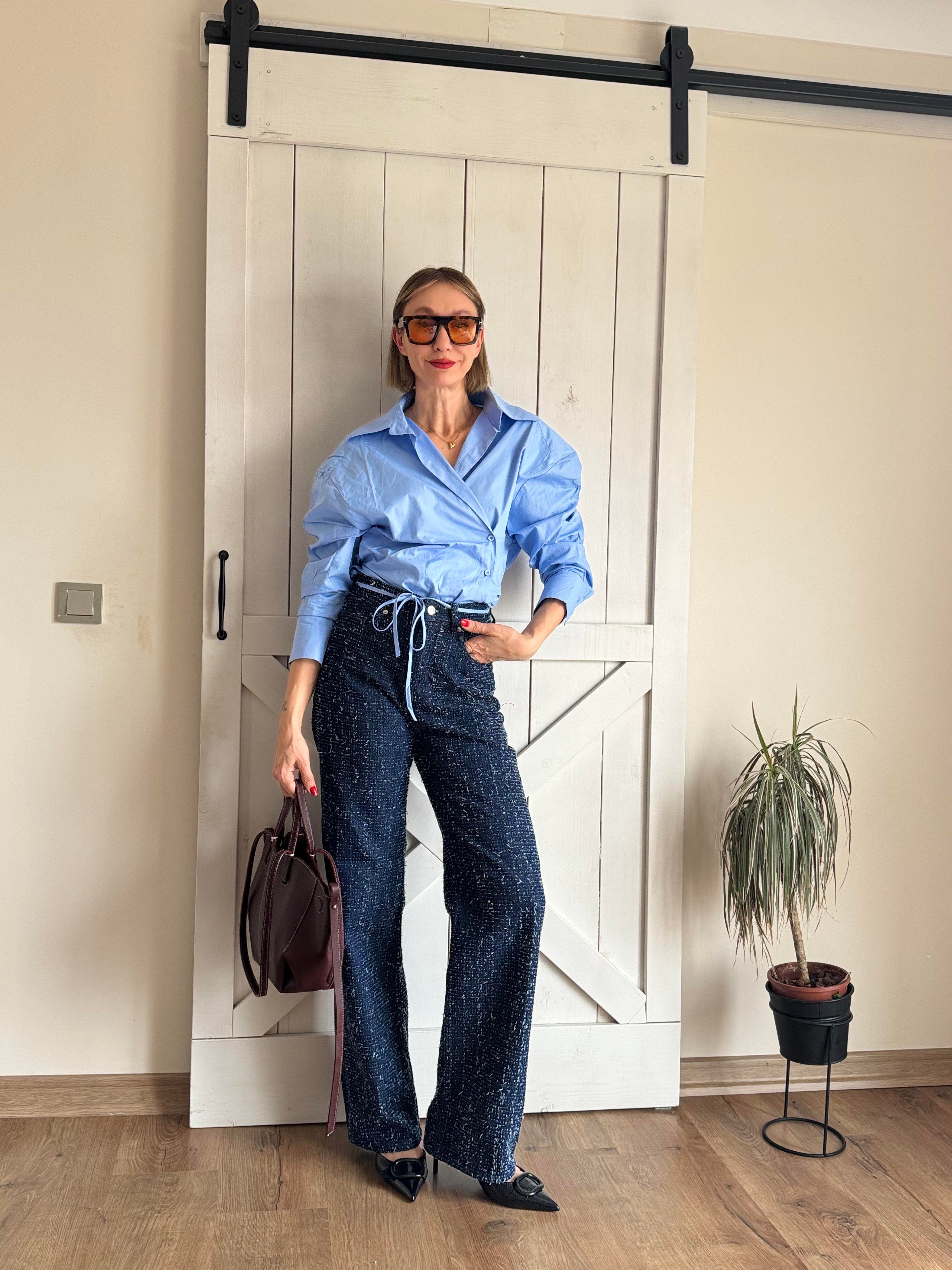 Koyu Mavi Kuzmina Dokulu Straight Jean