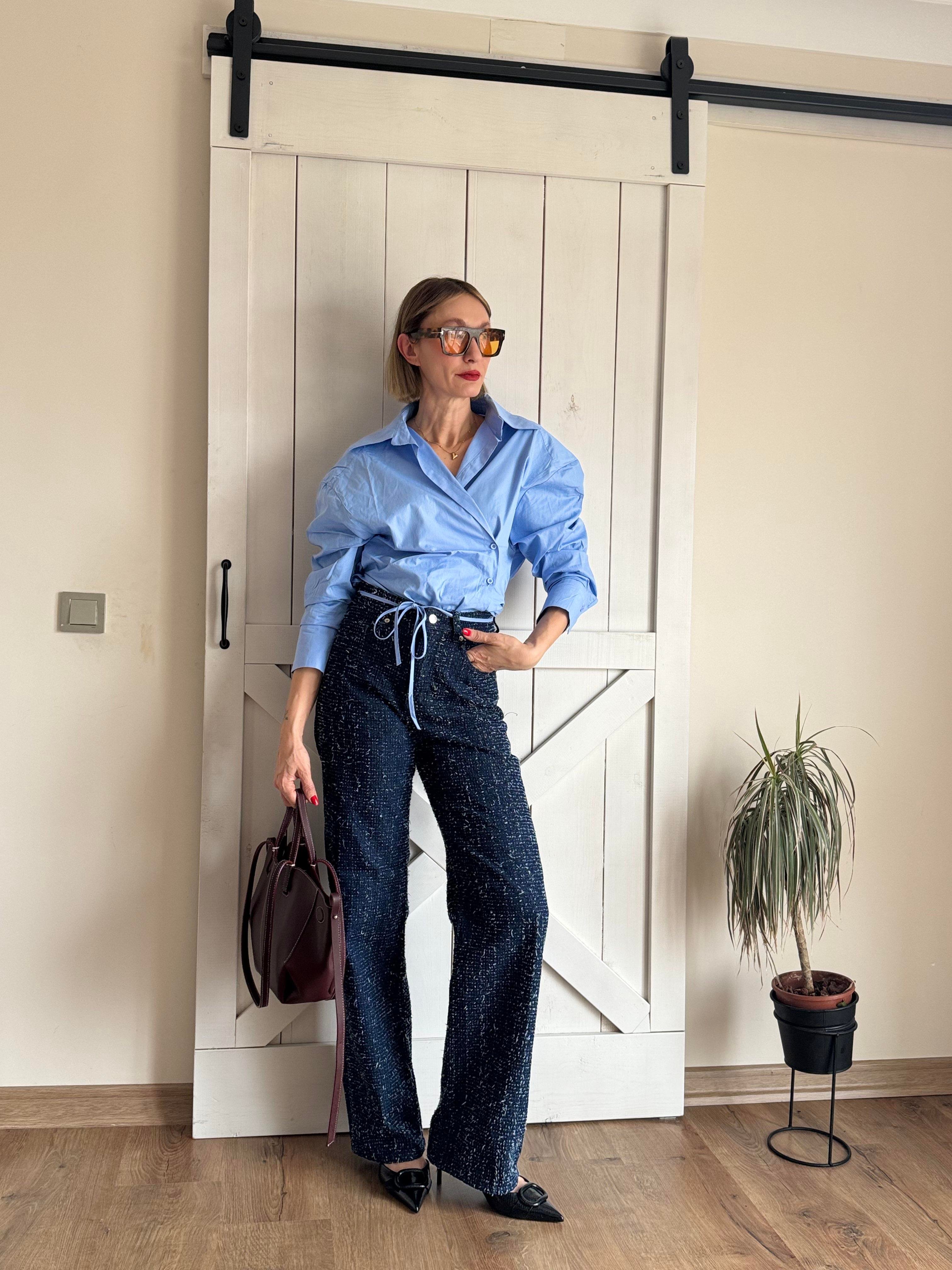 Koyu Mavi Kuzmina Dokulu Straight Jean