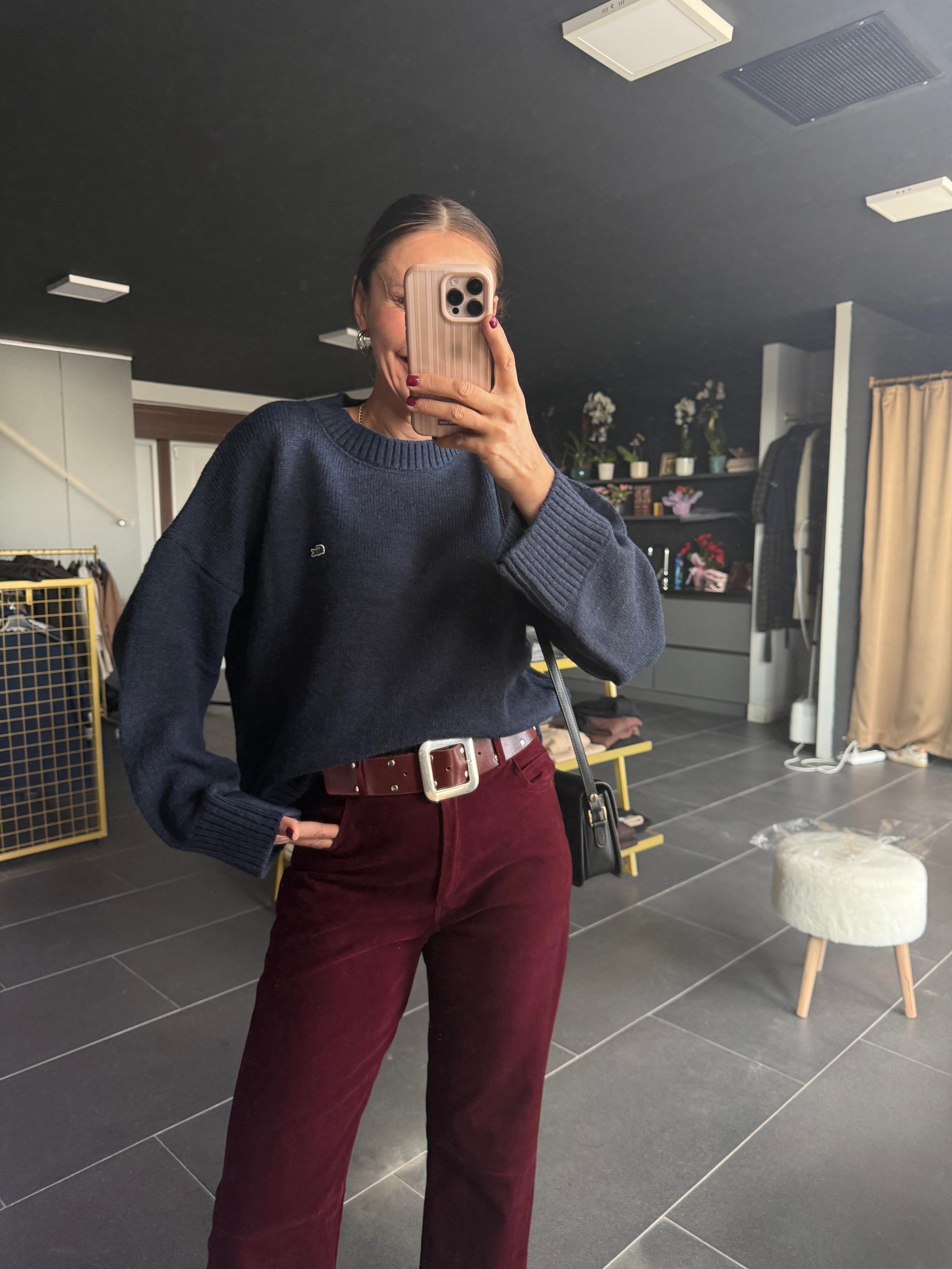 Lacivert Basic Kazak