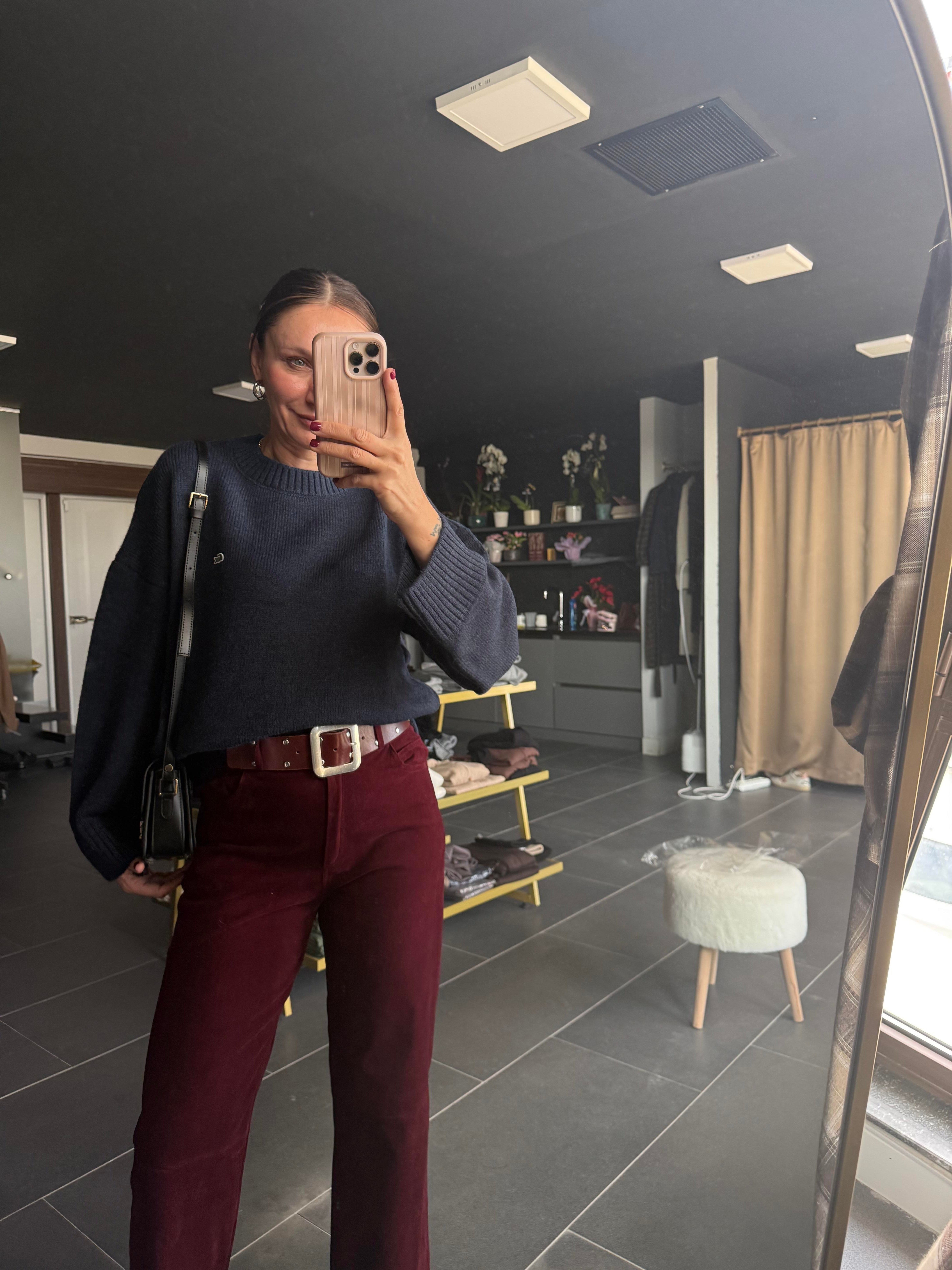 Lacivert Basic Kazak