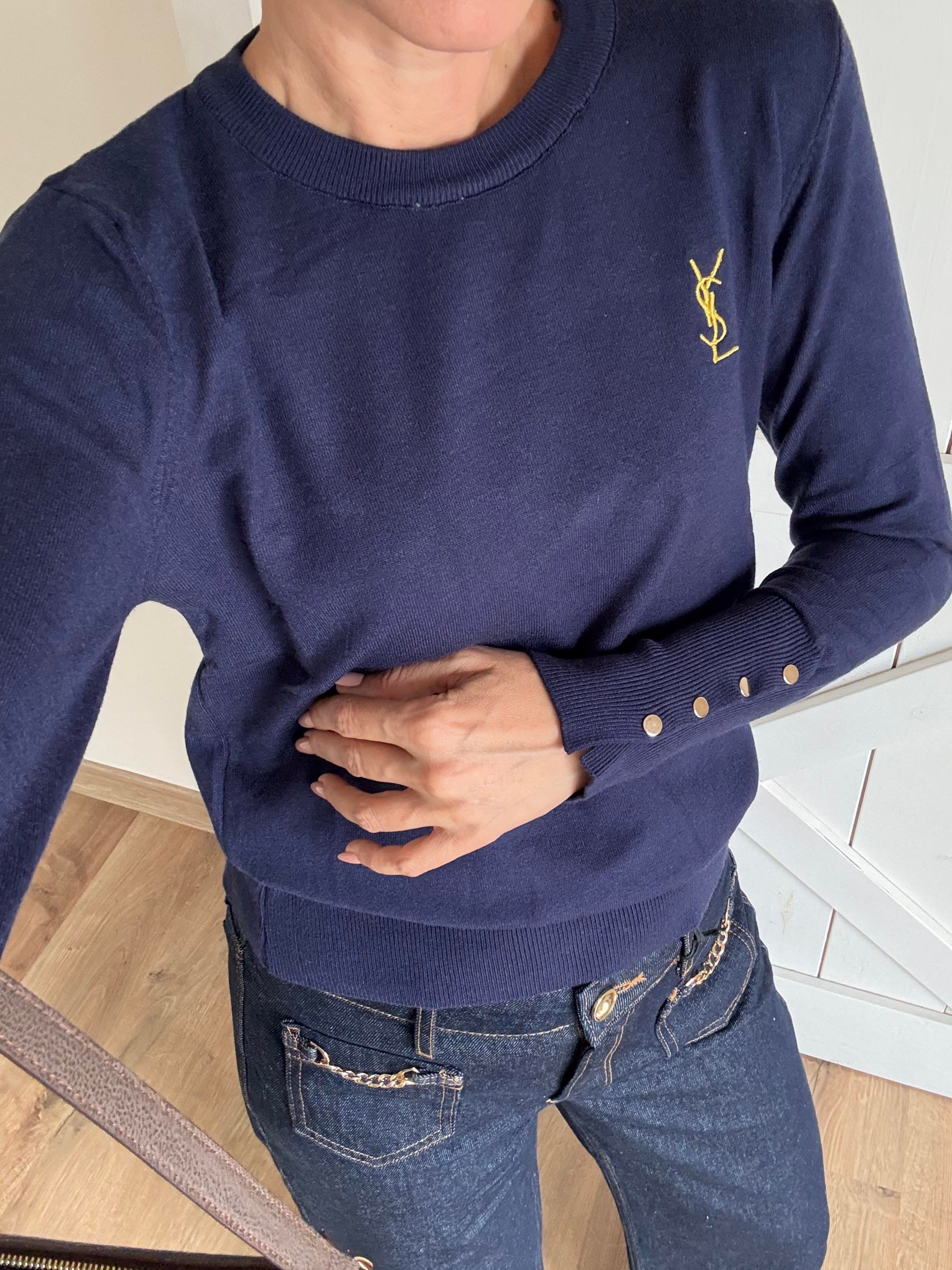 Lacivert Bilekleri Zımbalı Ys Triko