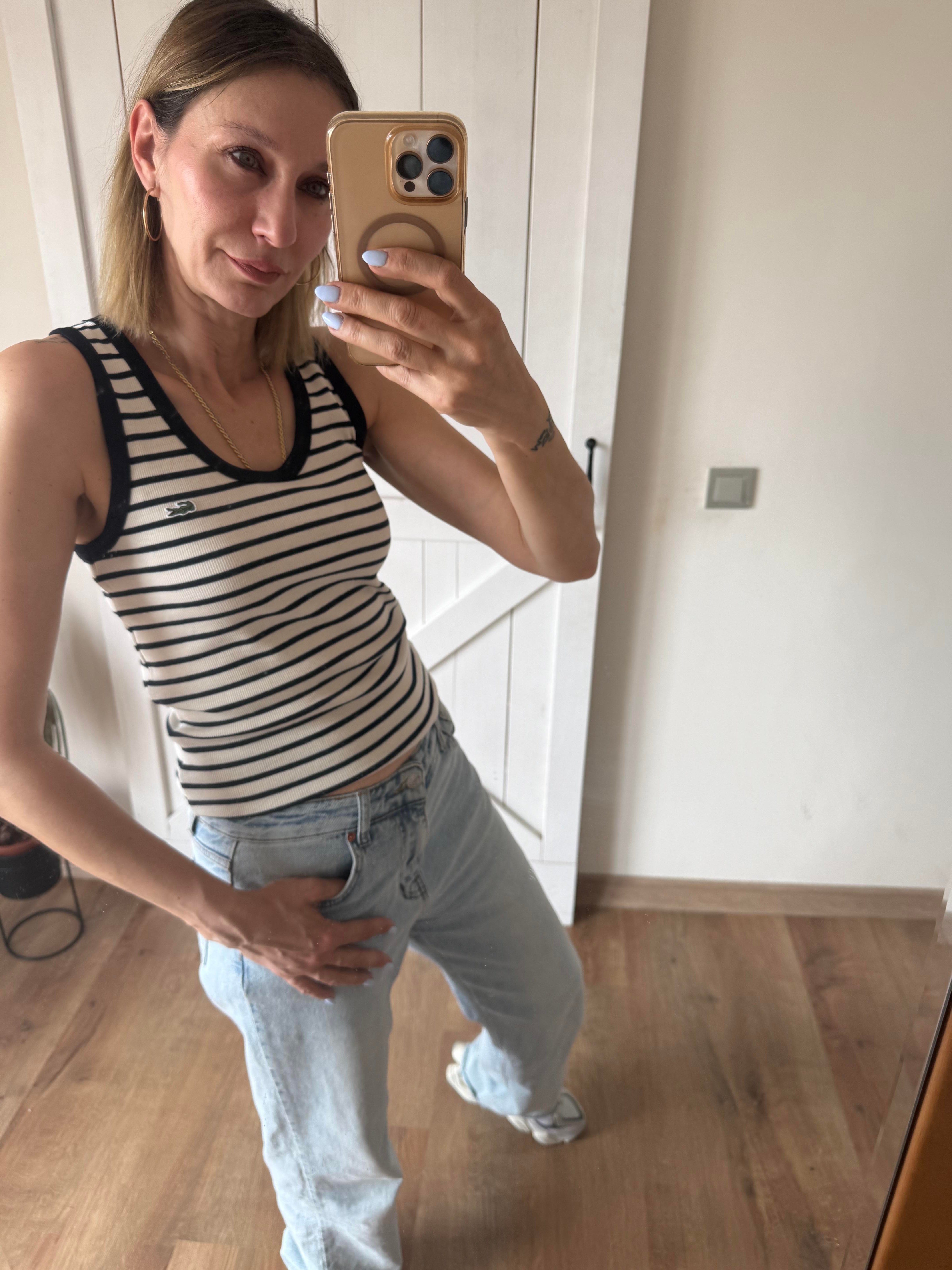 Lacivert Çizgili Atlet