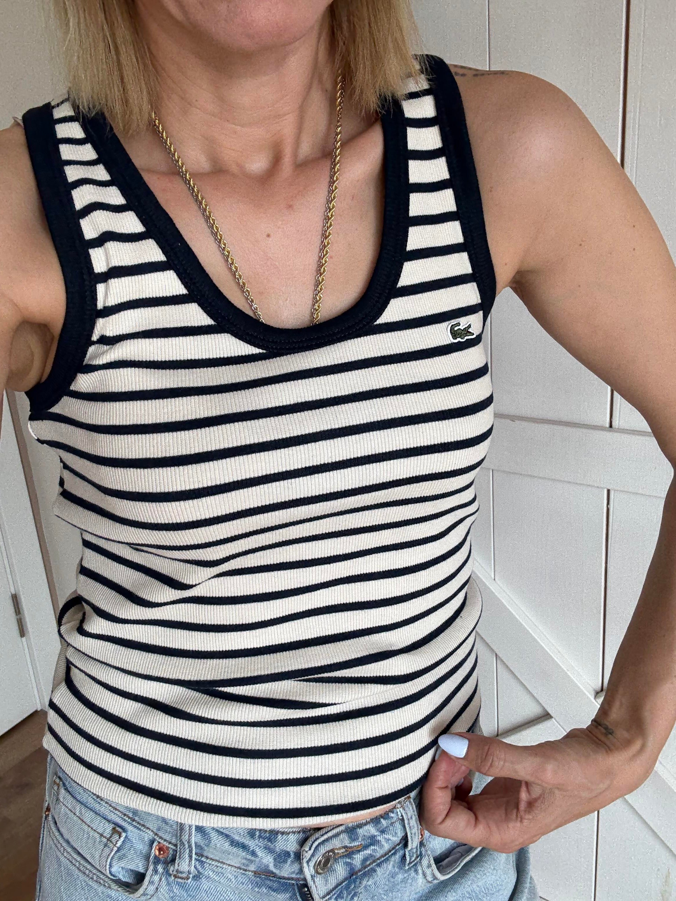 Lacivert Çizgili Atlet