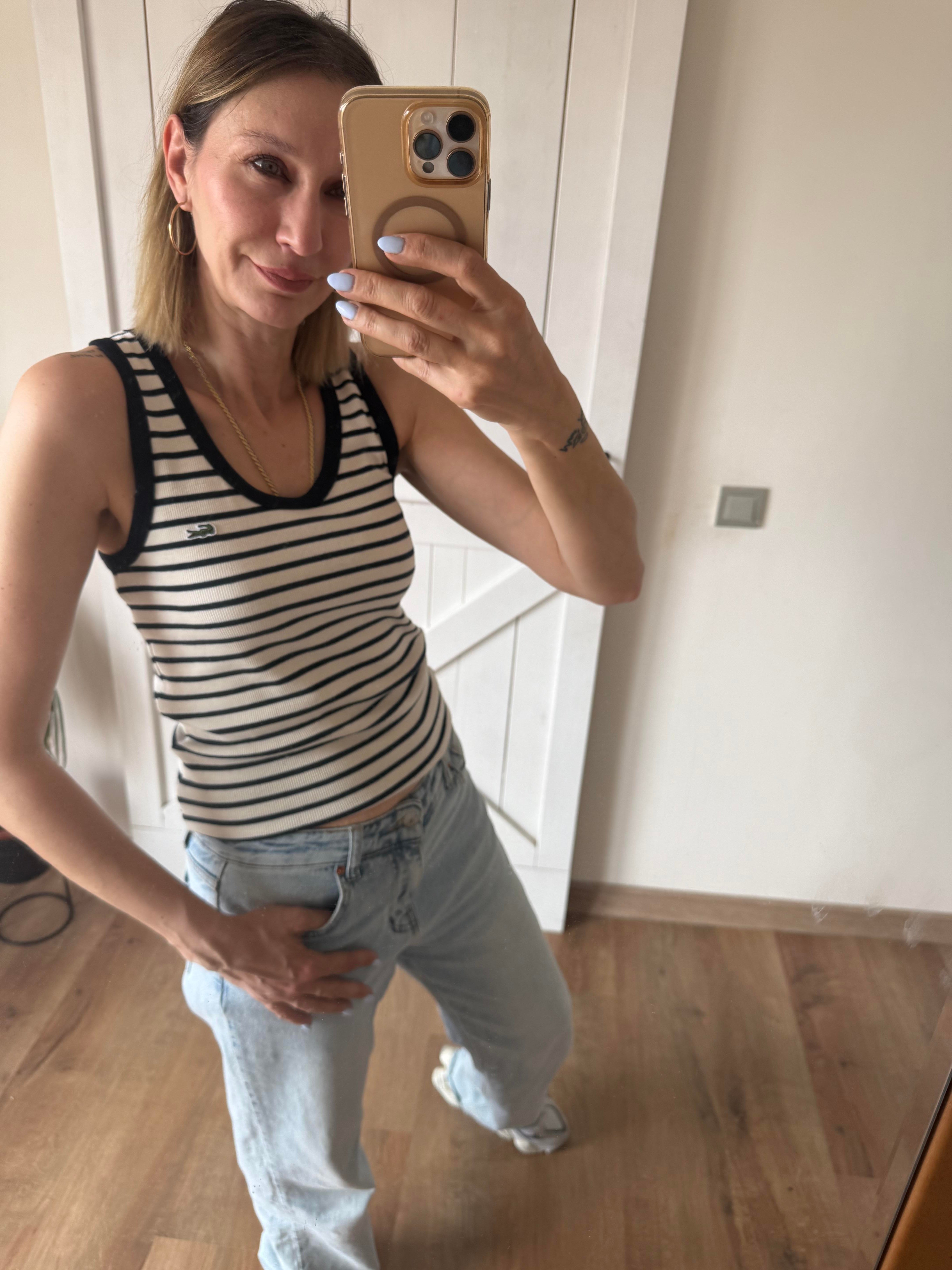 Lacivert Çizgili Atlet