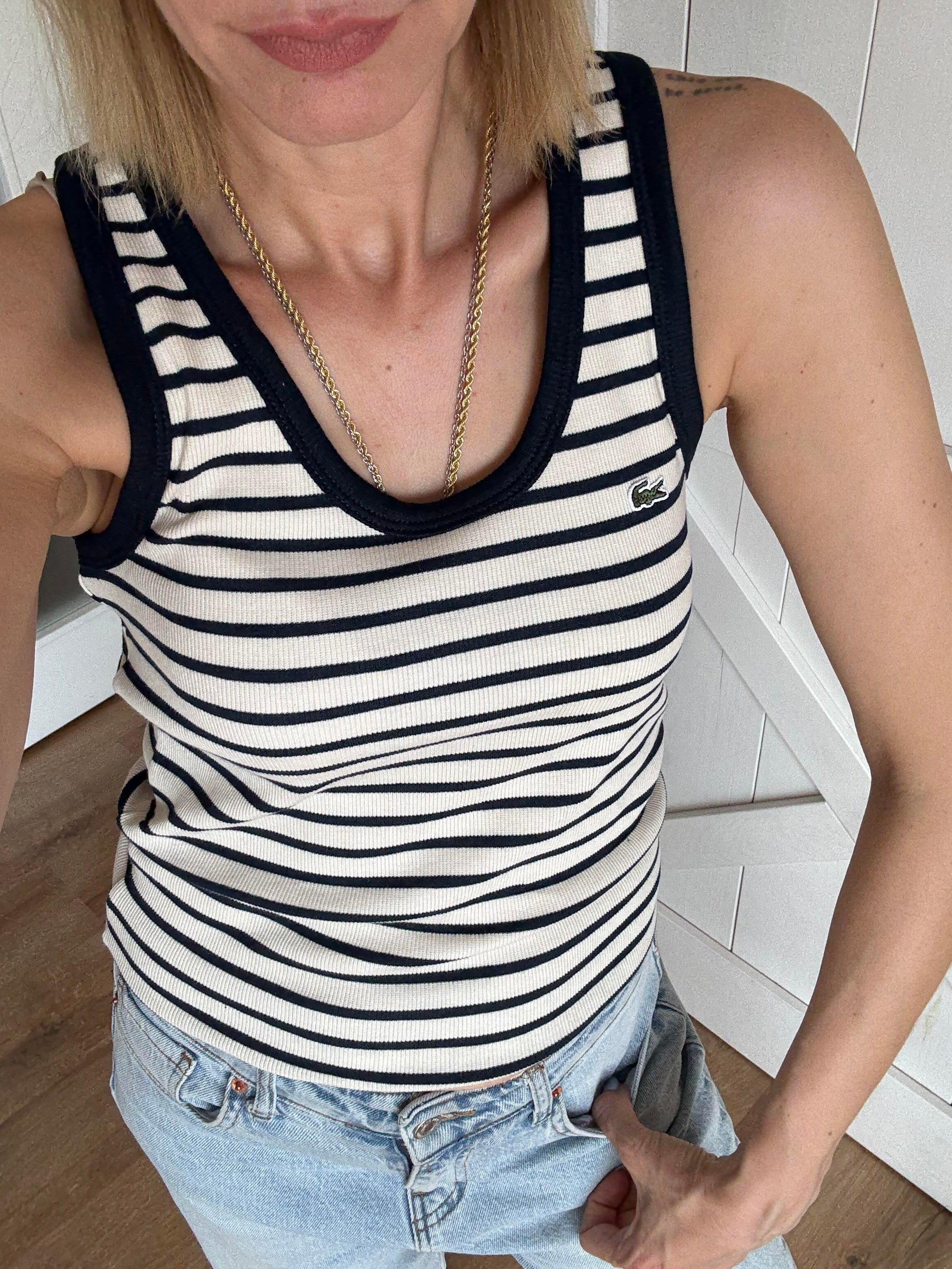 Lacivert Çizgili Atlet