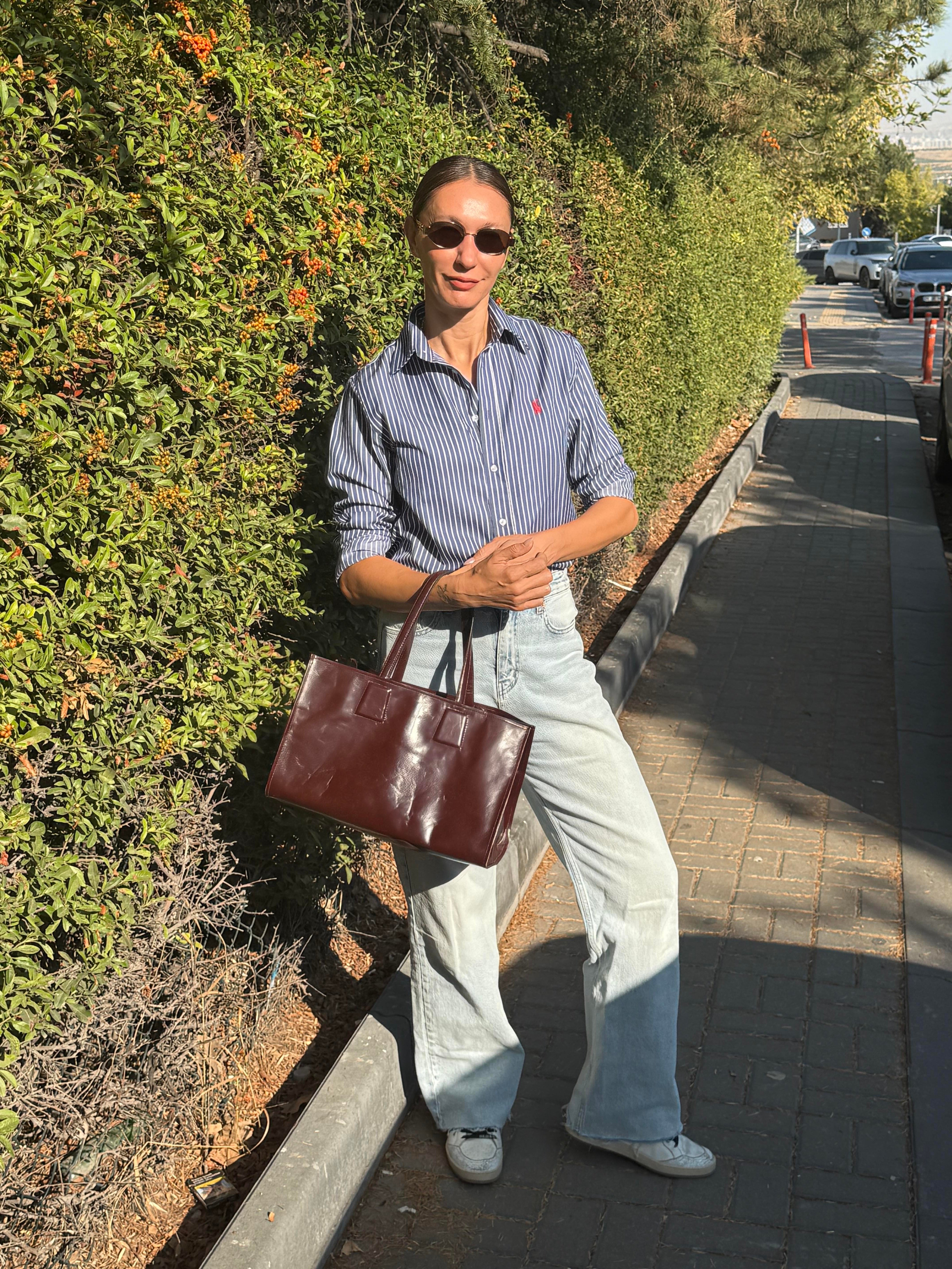 Lacivert Çizgili Pre Gömlek