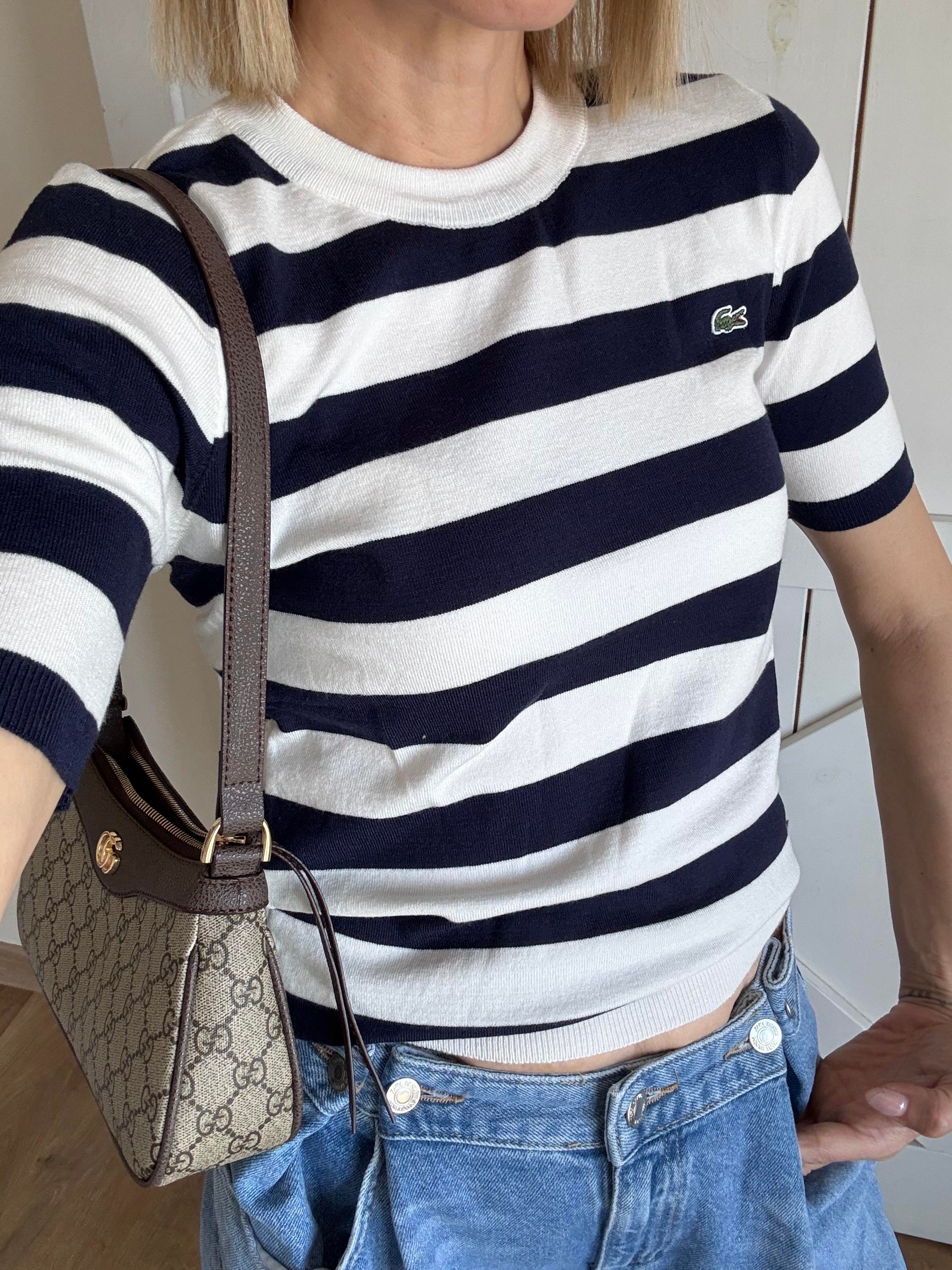 Lacivert Çizgili Yumoş Tshirt