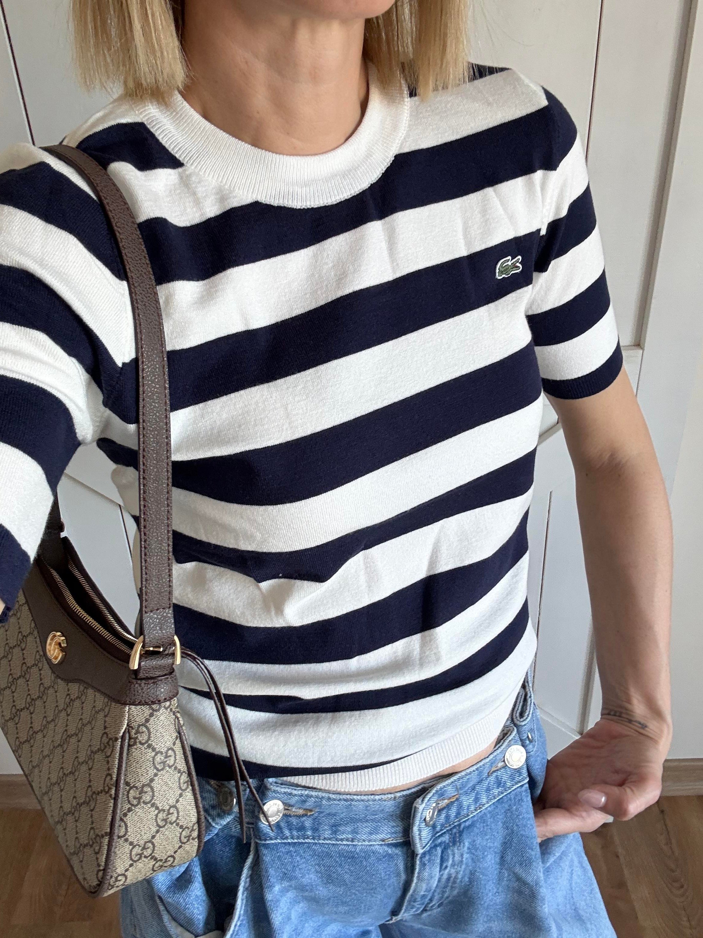 Lacivert Çizgili Yumoş Tshirt