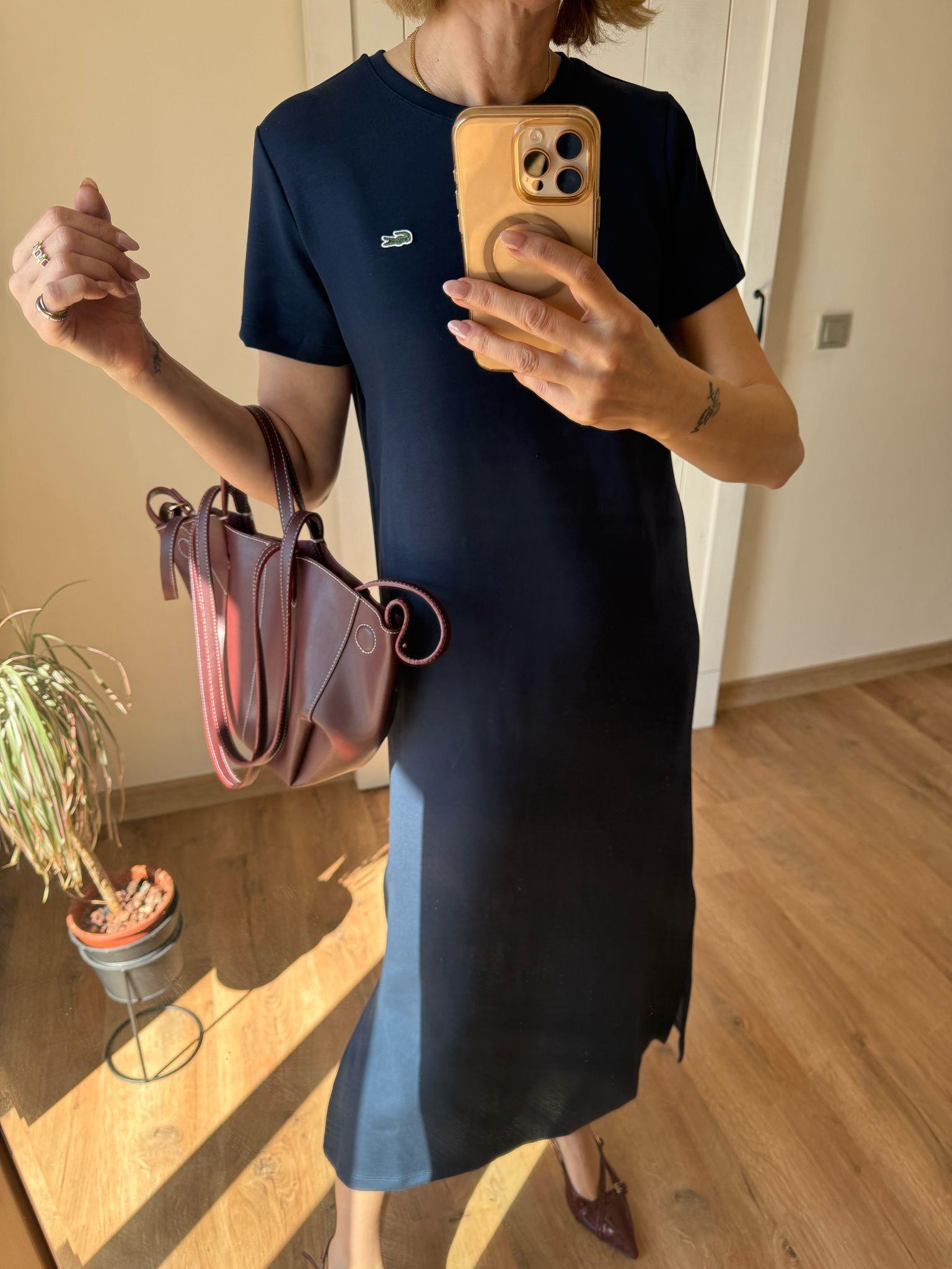 Lacivert Modal Elbise