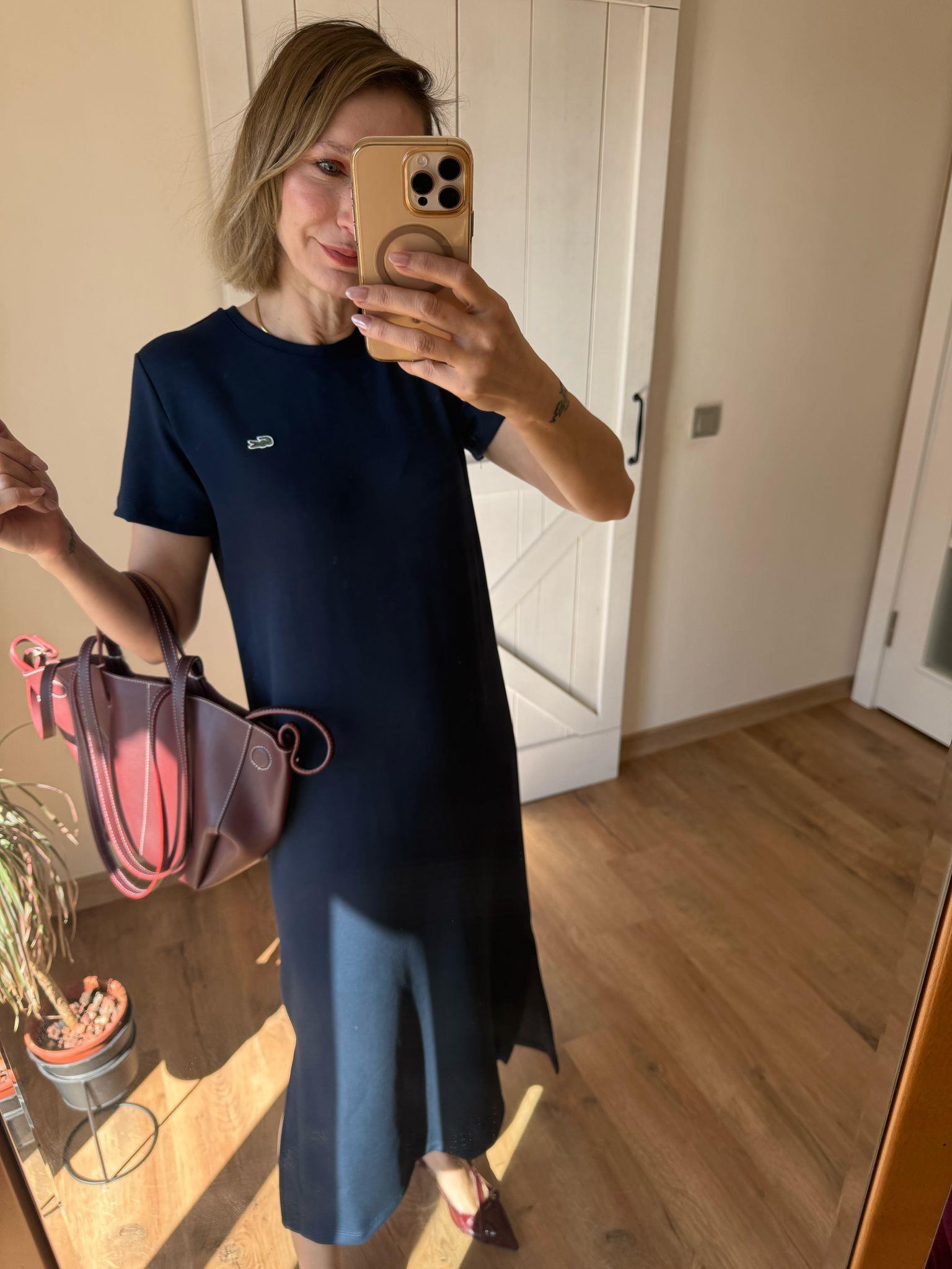 Lacivert Modal Elbise