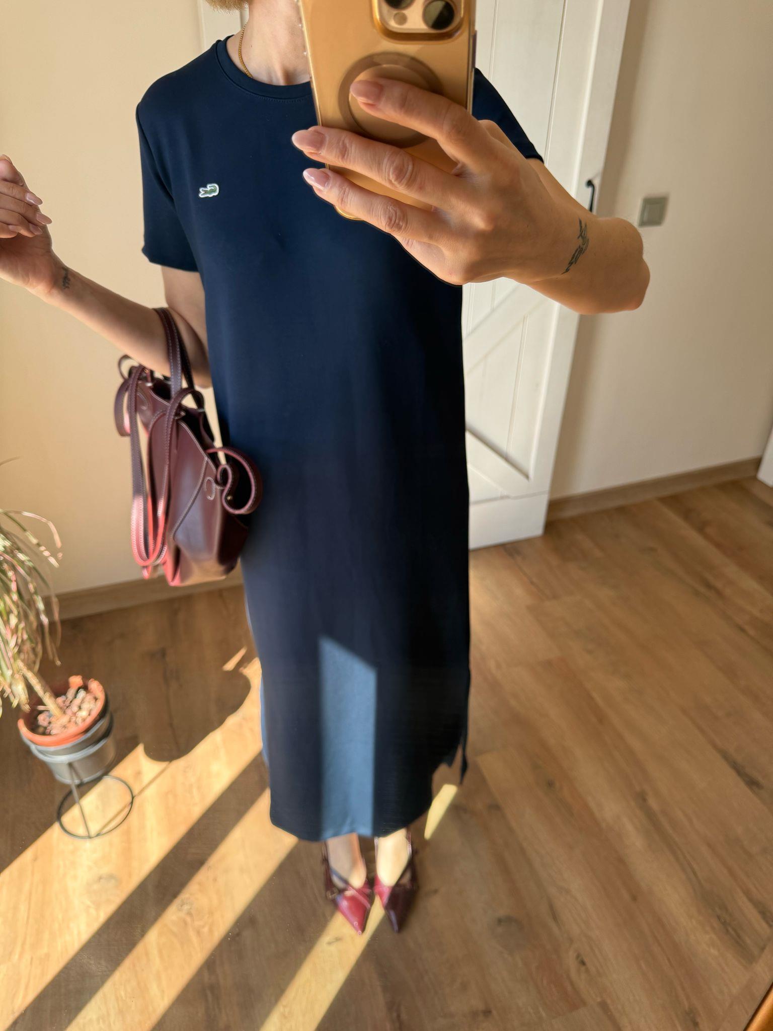 Lacivert Modal Elbise