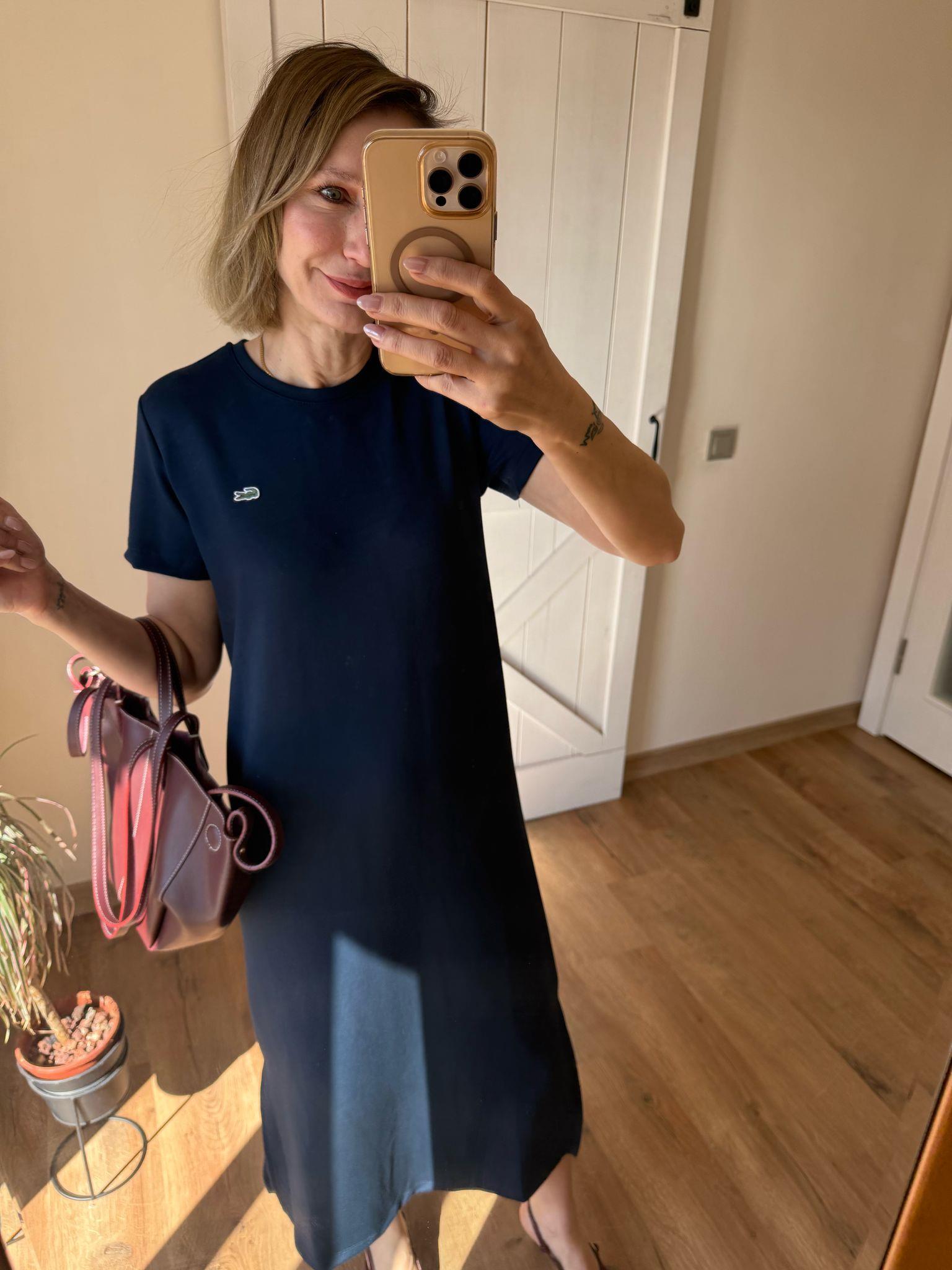 Lacivert Modal Elbise