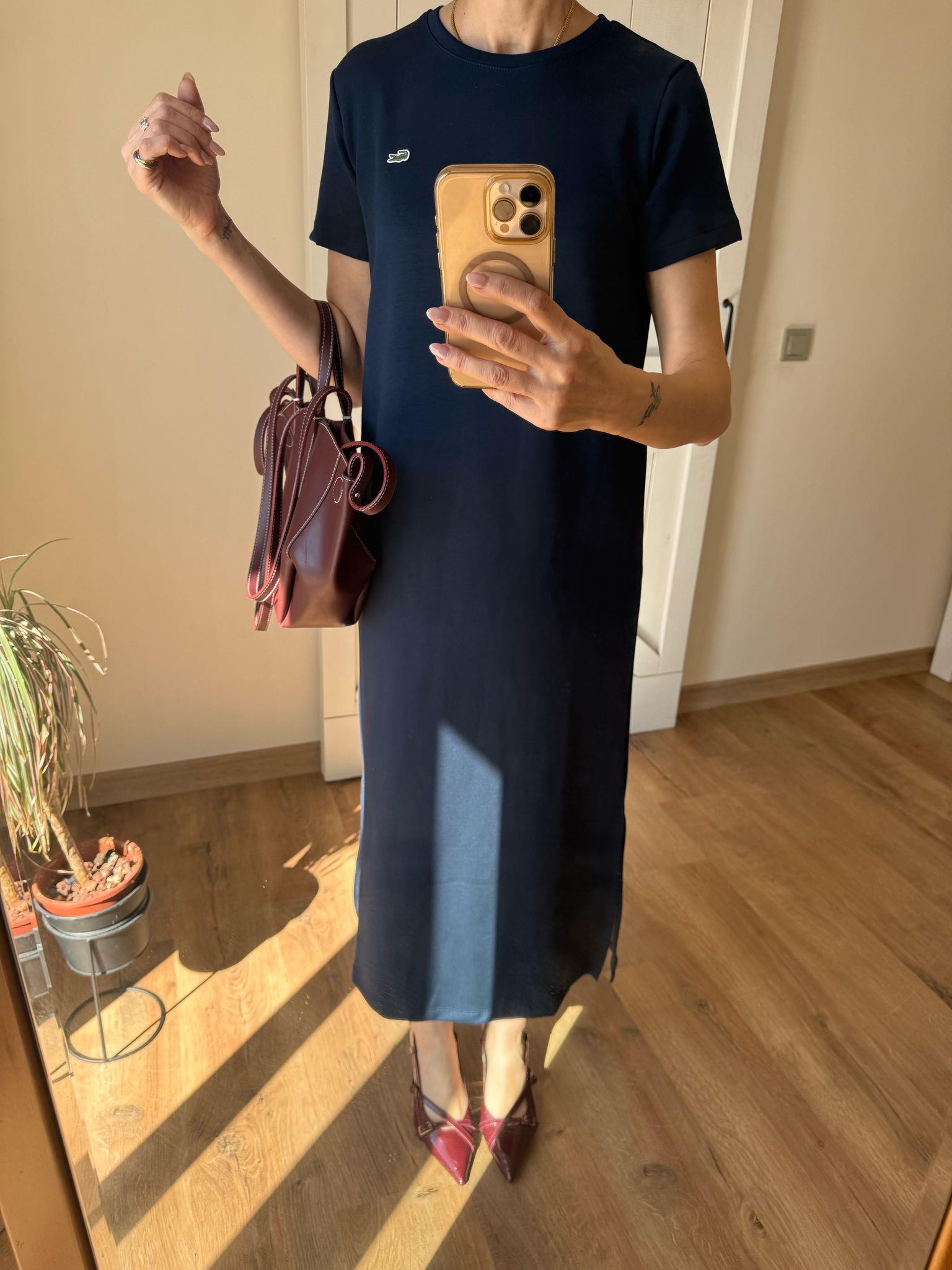 Lacivert Modal Elbise