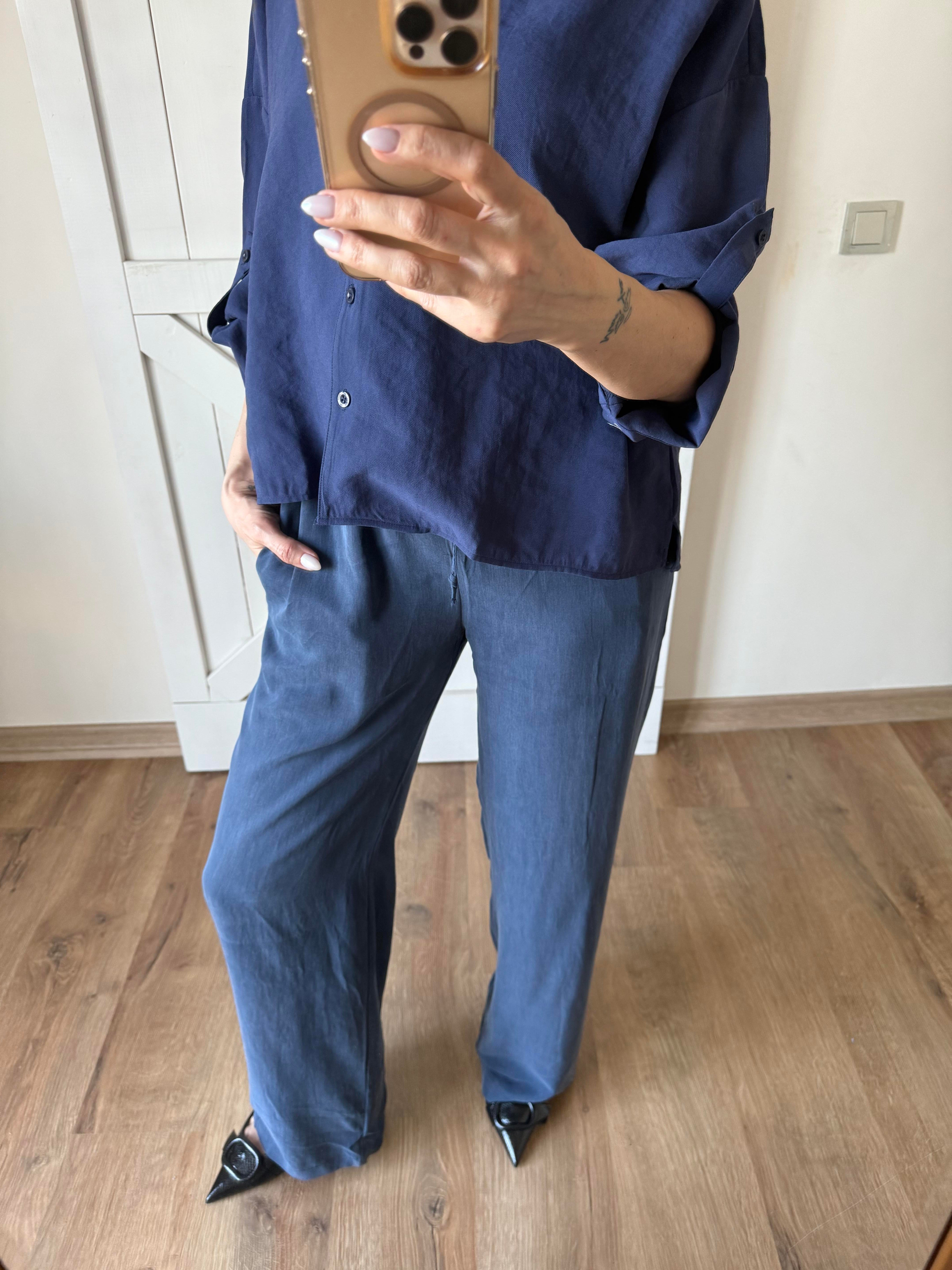 Lacivert Tensel Pantolon