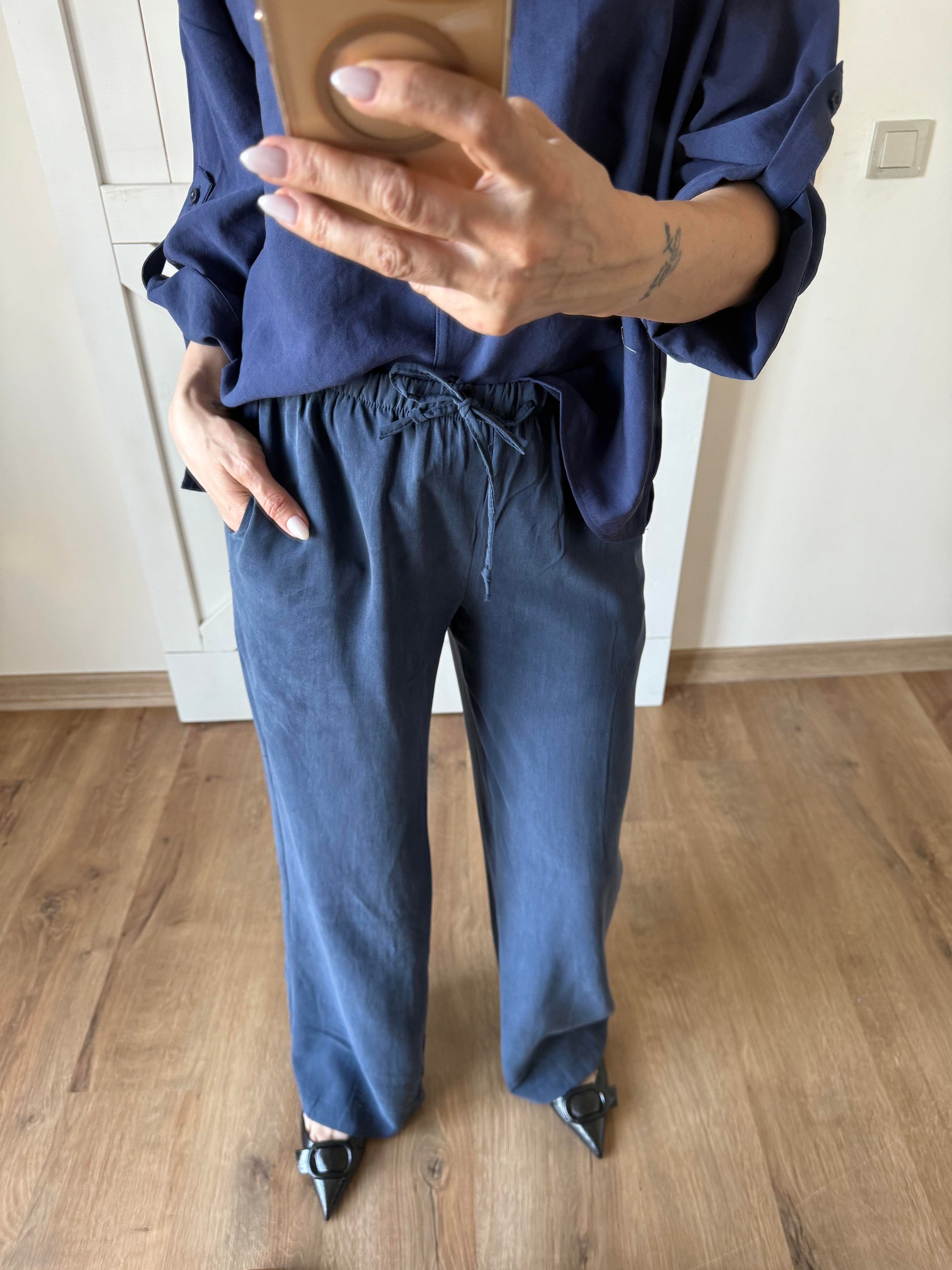 Lacivert Tensel Pantolon