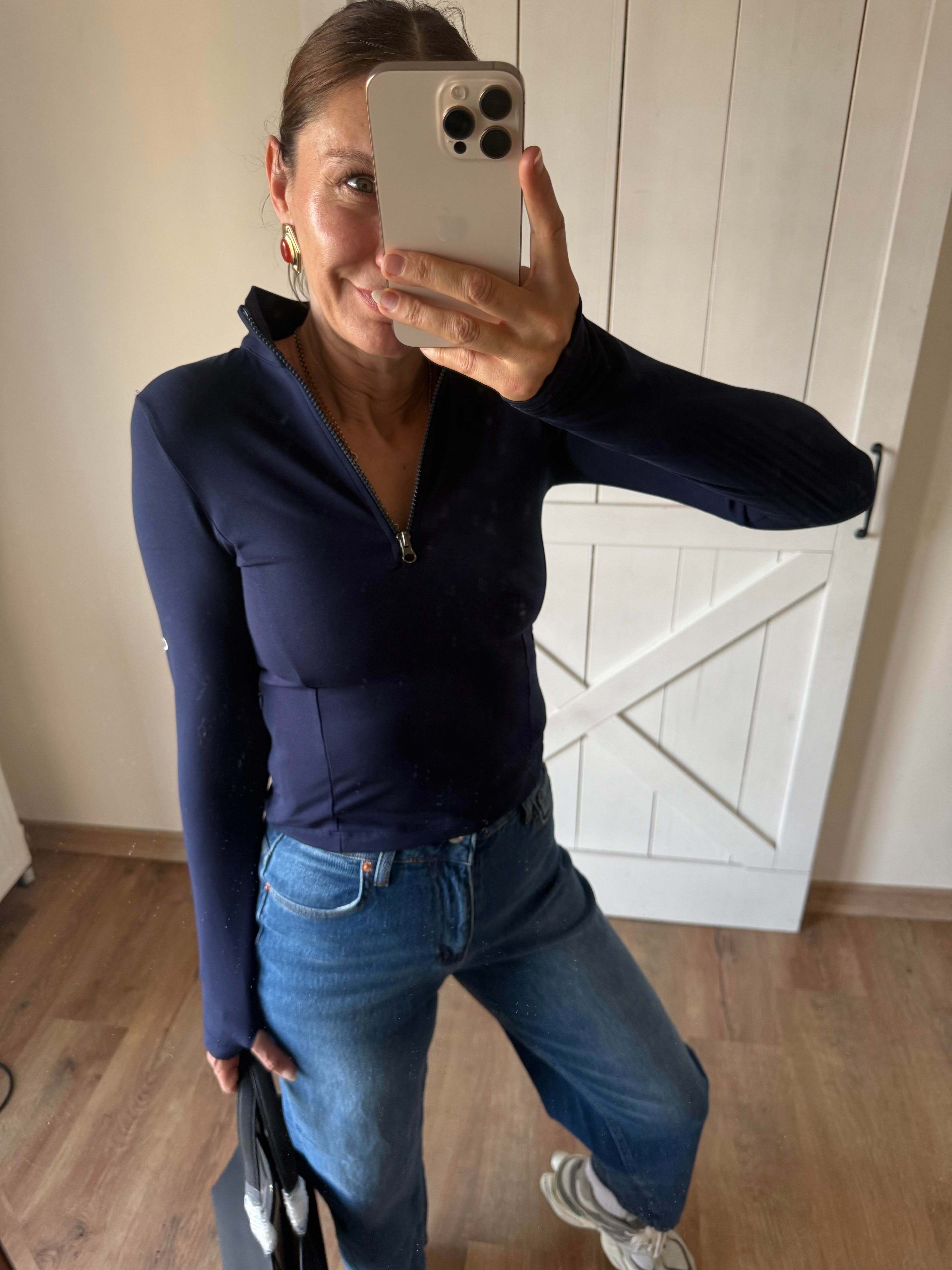 Lacivert Uzun Kollu Alosoft Runner