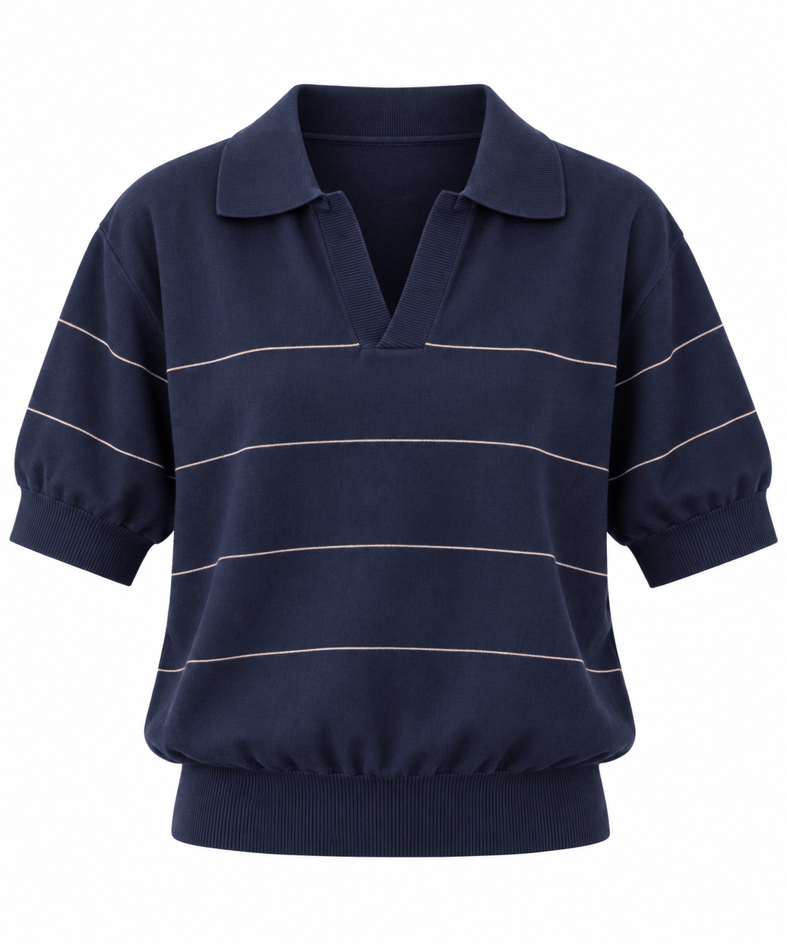 Lacivert  Yumoş Polo Yaka Triko Tshirt
