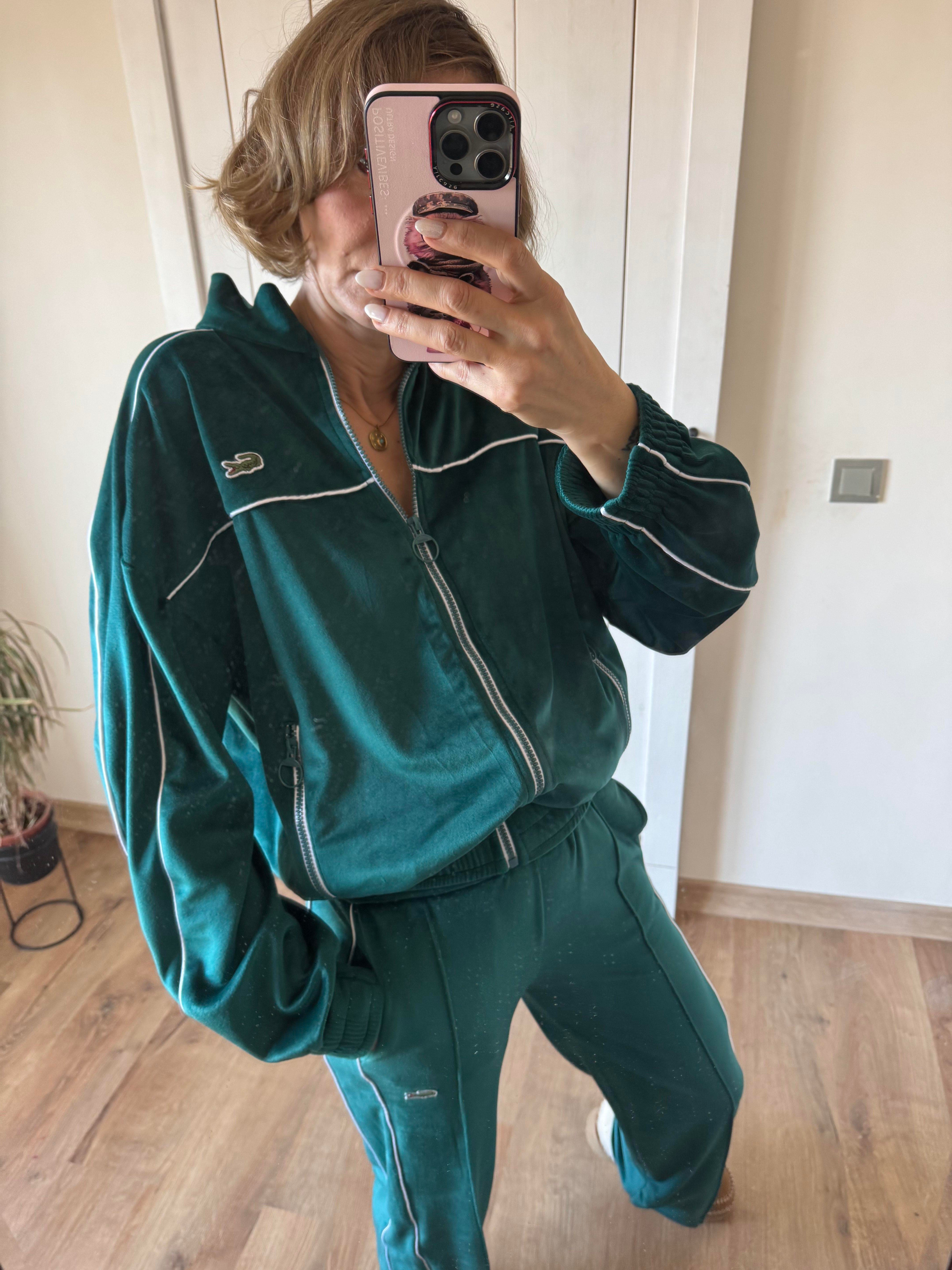 Lcs Kadife Koyu Yeşil Eşofman Takım