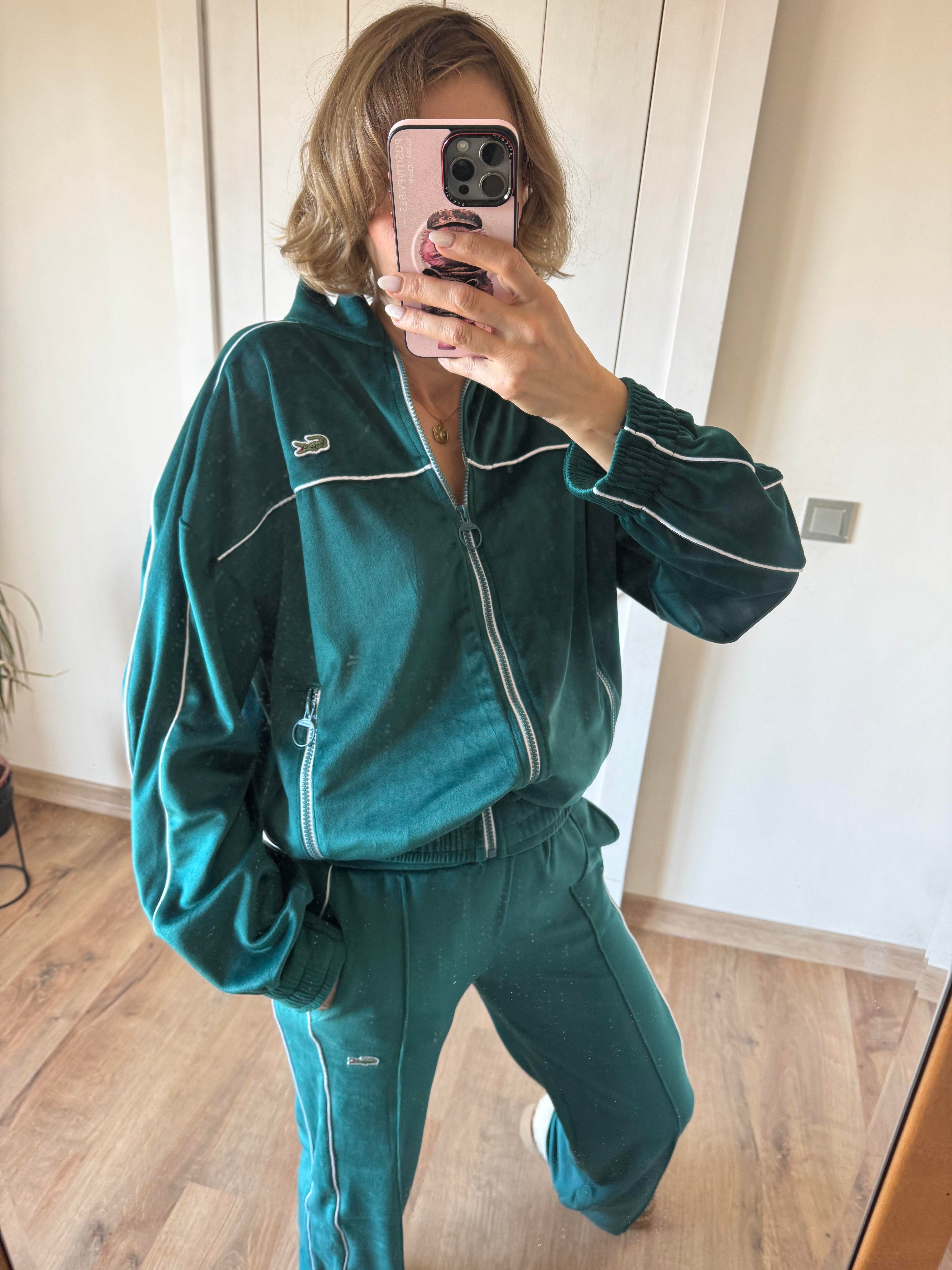 Lcs Kadife Koyu Yeşil Eşofman Takım