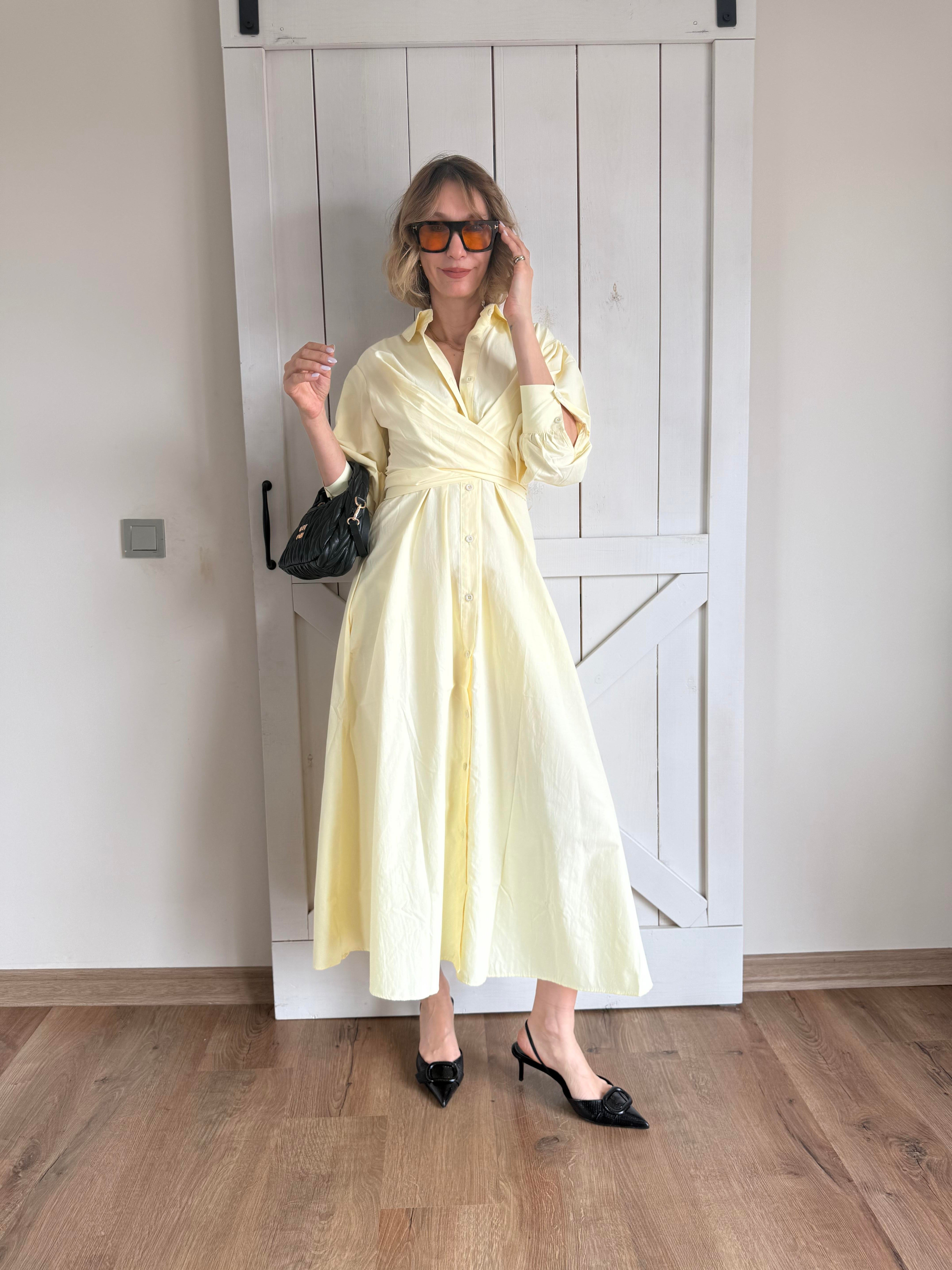 Lemonde Bağlama Detaylı Elbise