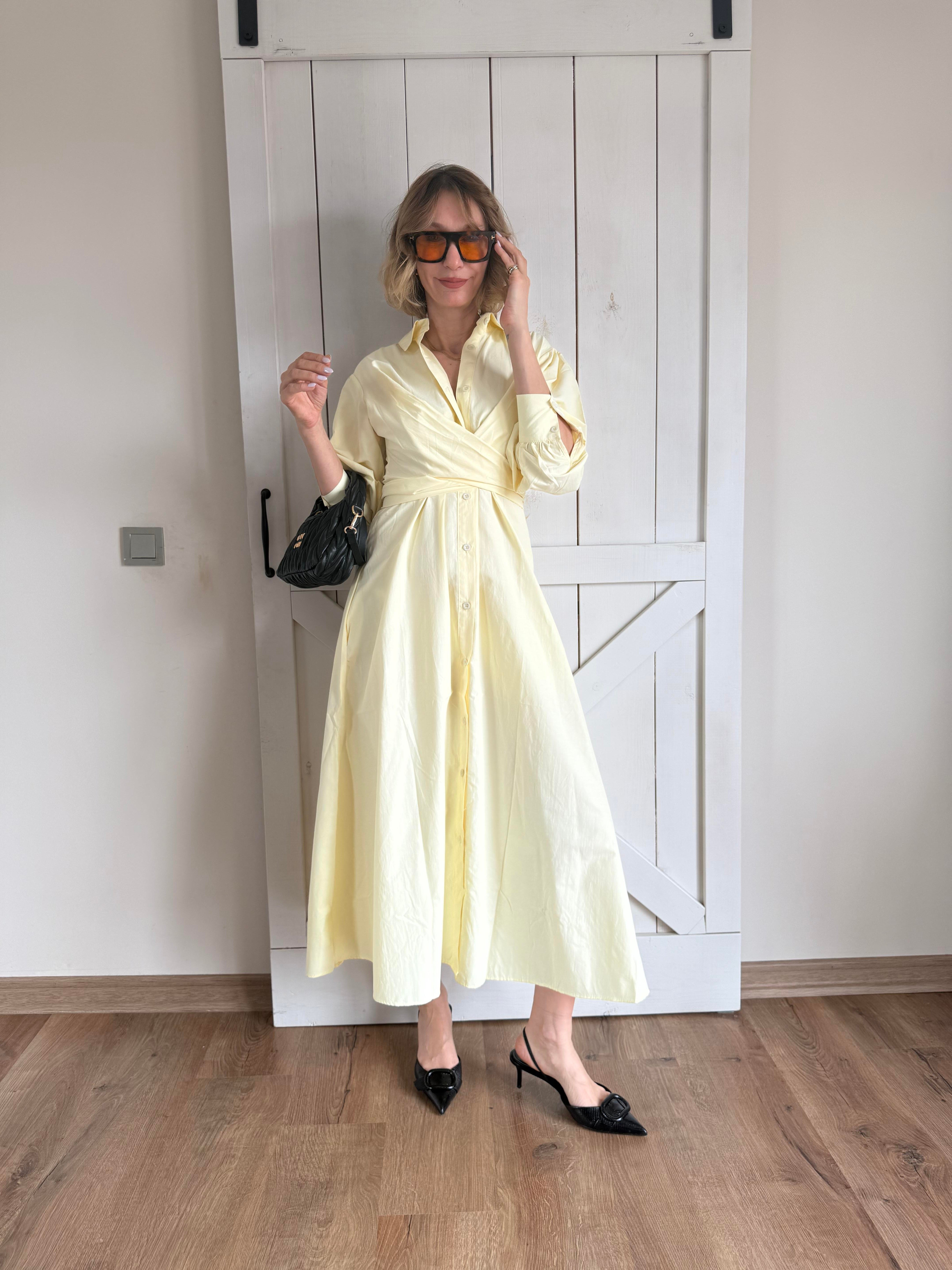 Lemonde Bağlama Detaylı Elbise