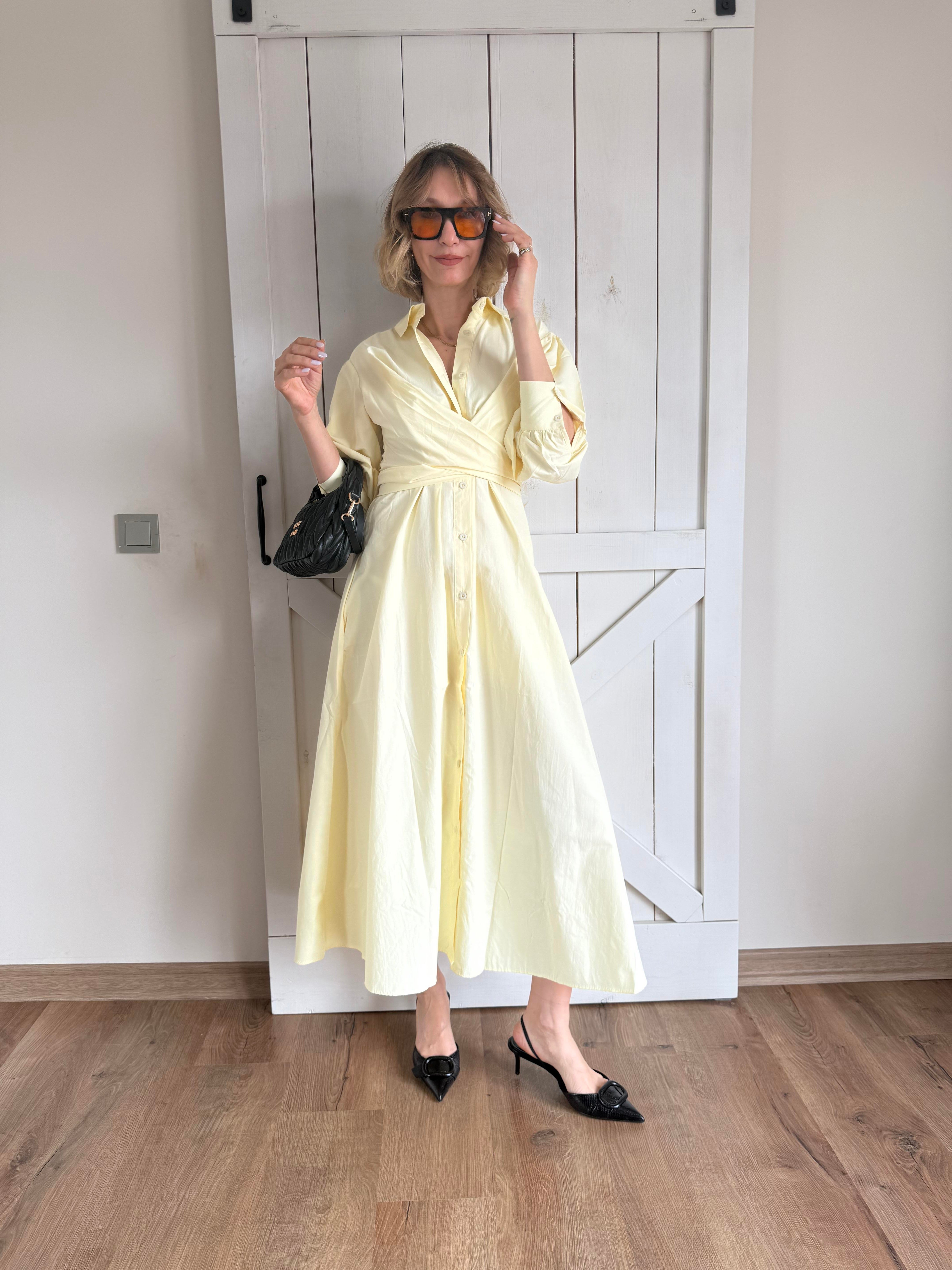 Lemonde Bağlama Detaylı Elbise