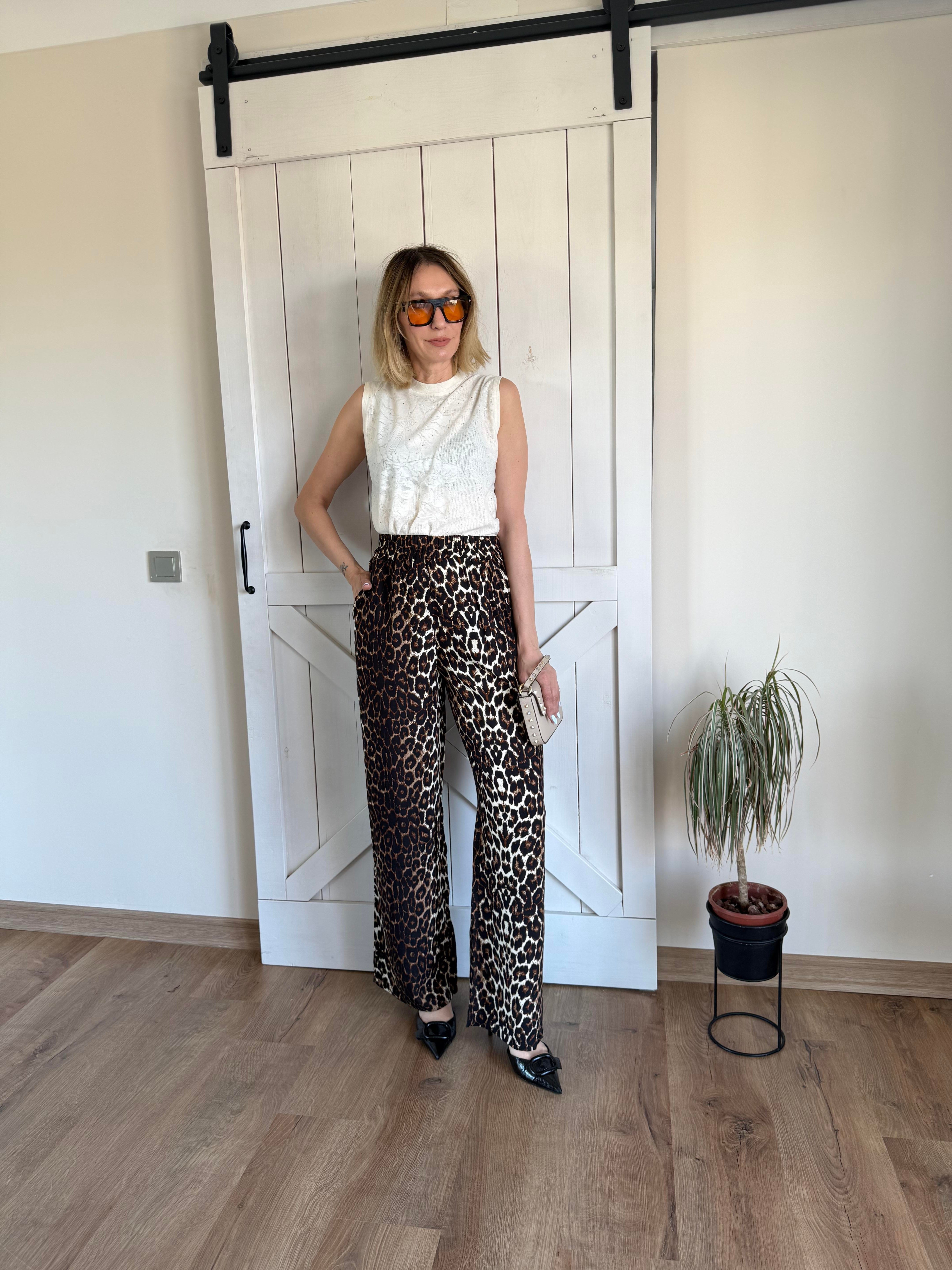 Leopar Desenli Pantolon