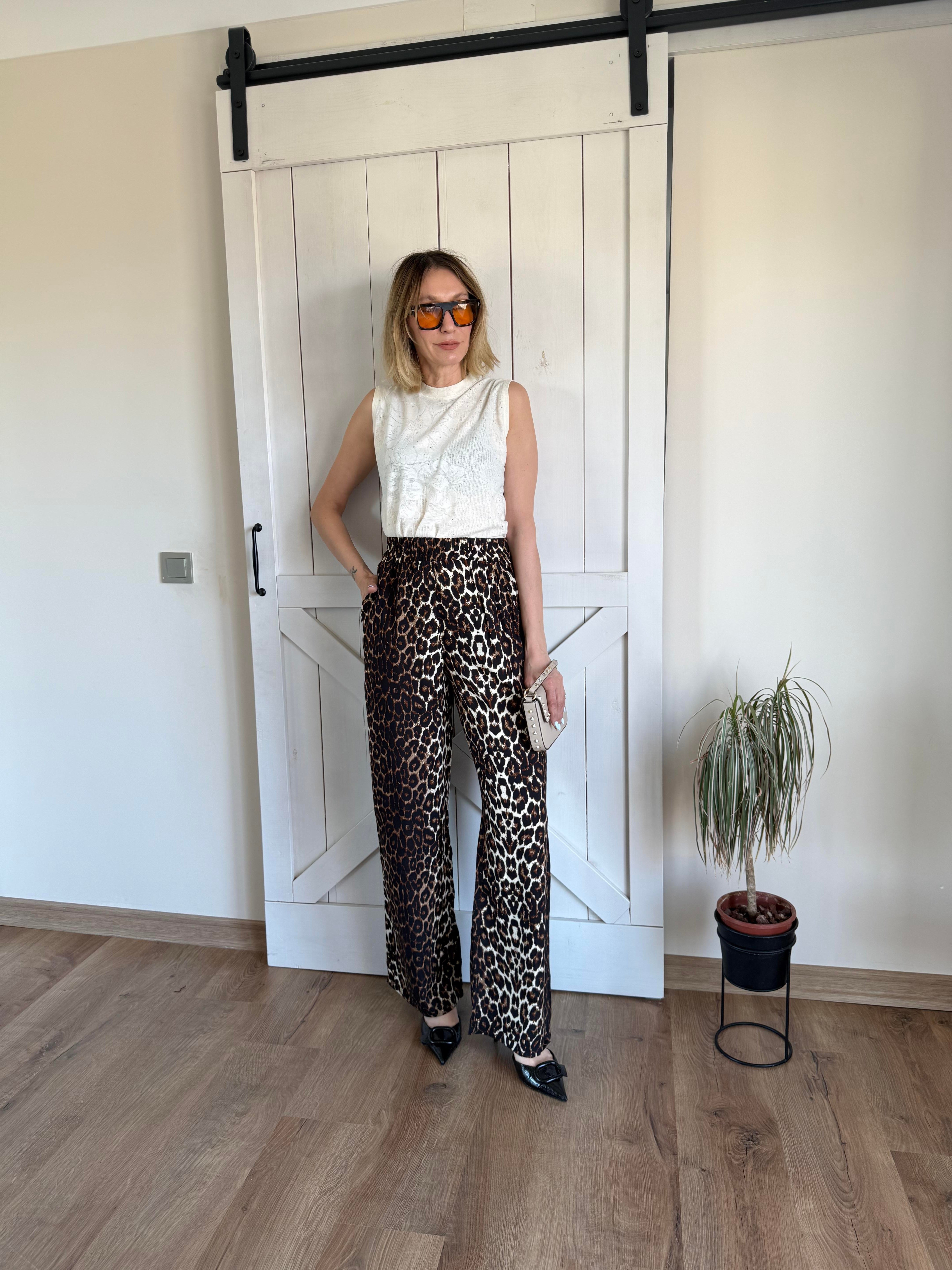 Leopar Desenli Pantolon