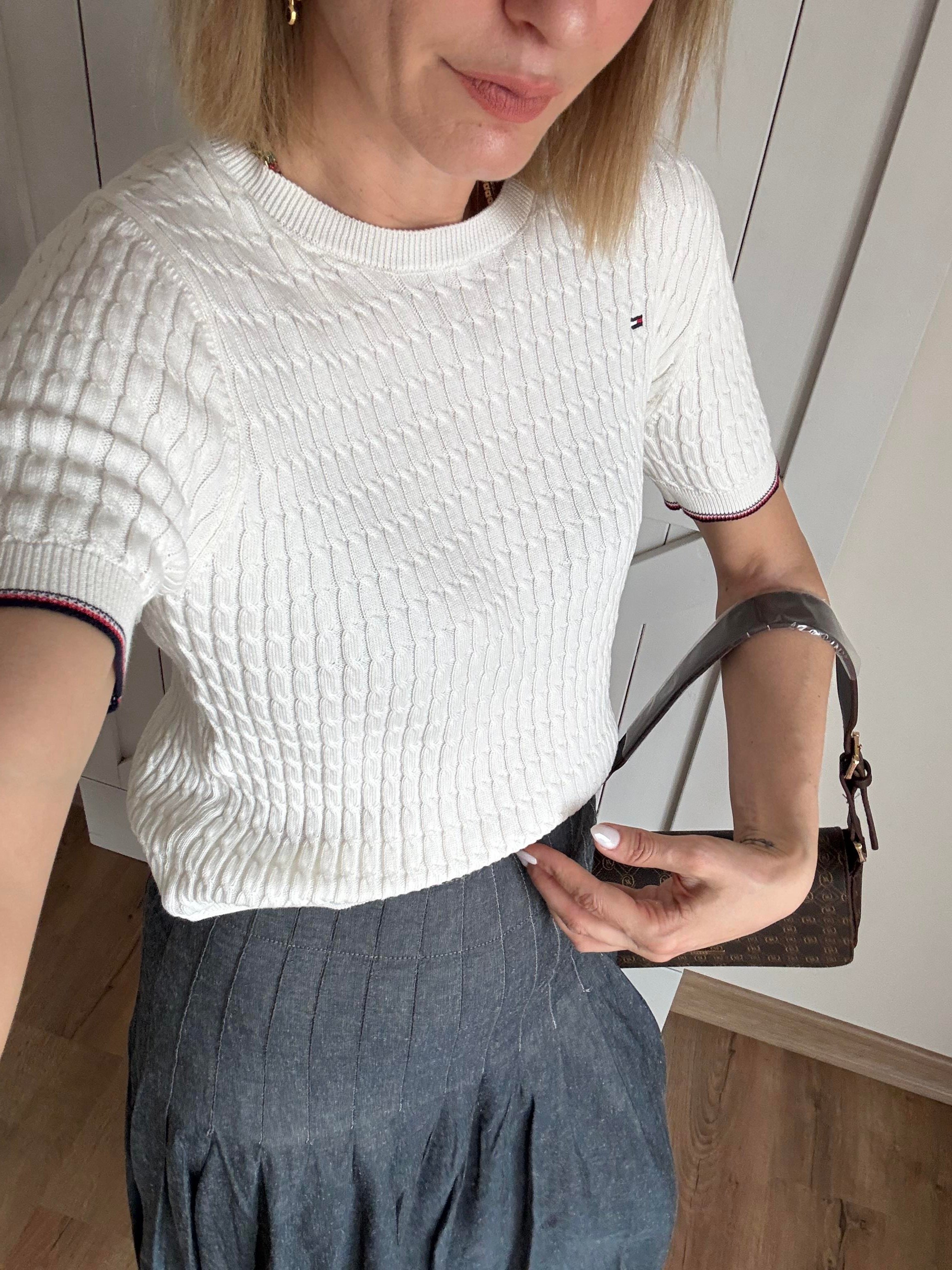 Logo İşlemeli Triko Tshirt