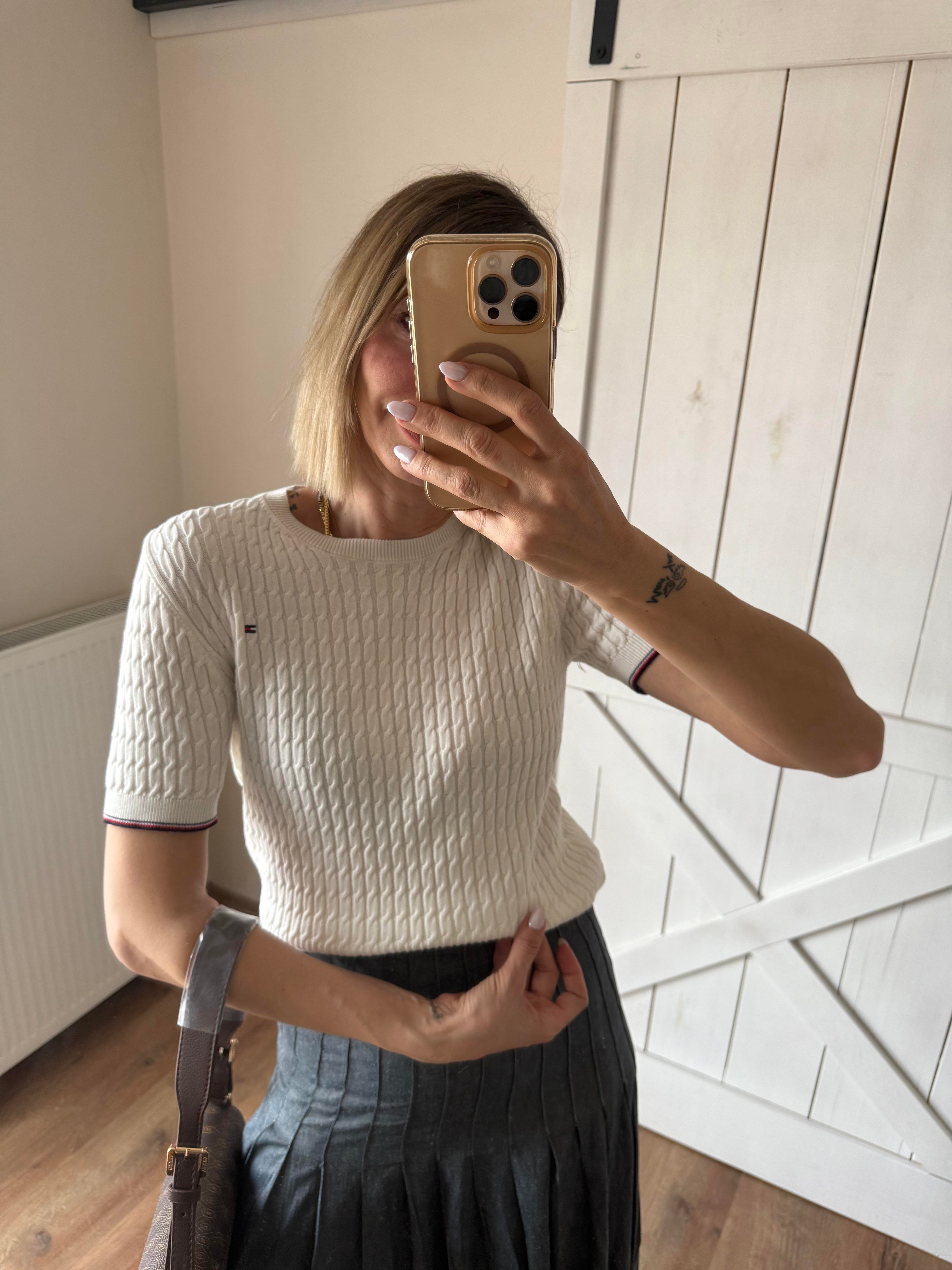 Logo İşlemeli Triko Tshirt