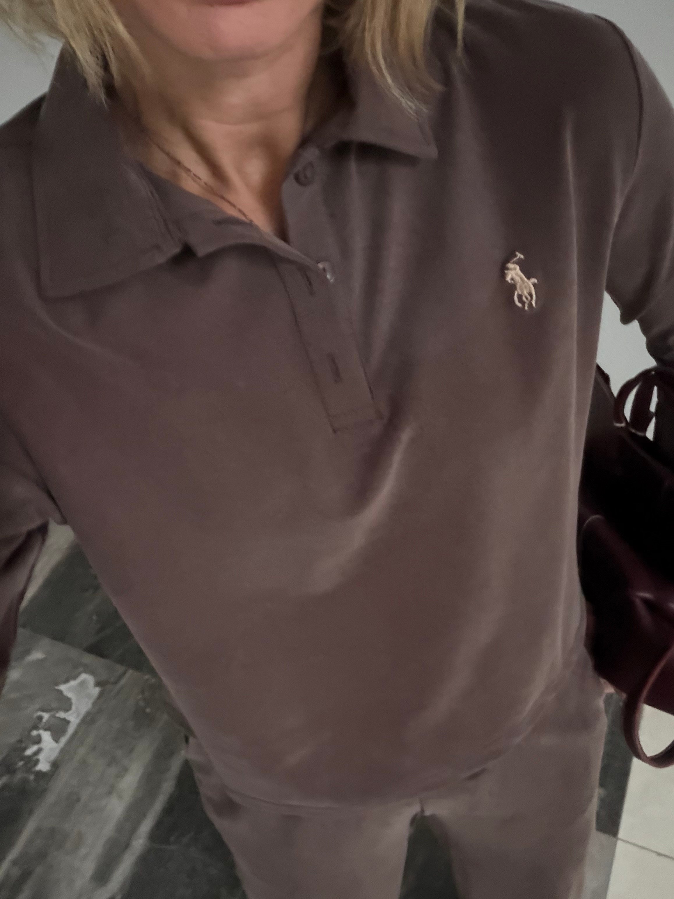 Logolu Kahve Pantolon Üst Takım