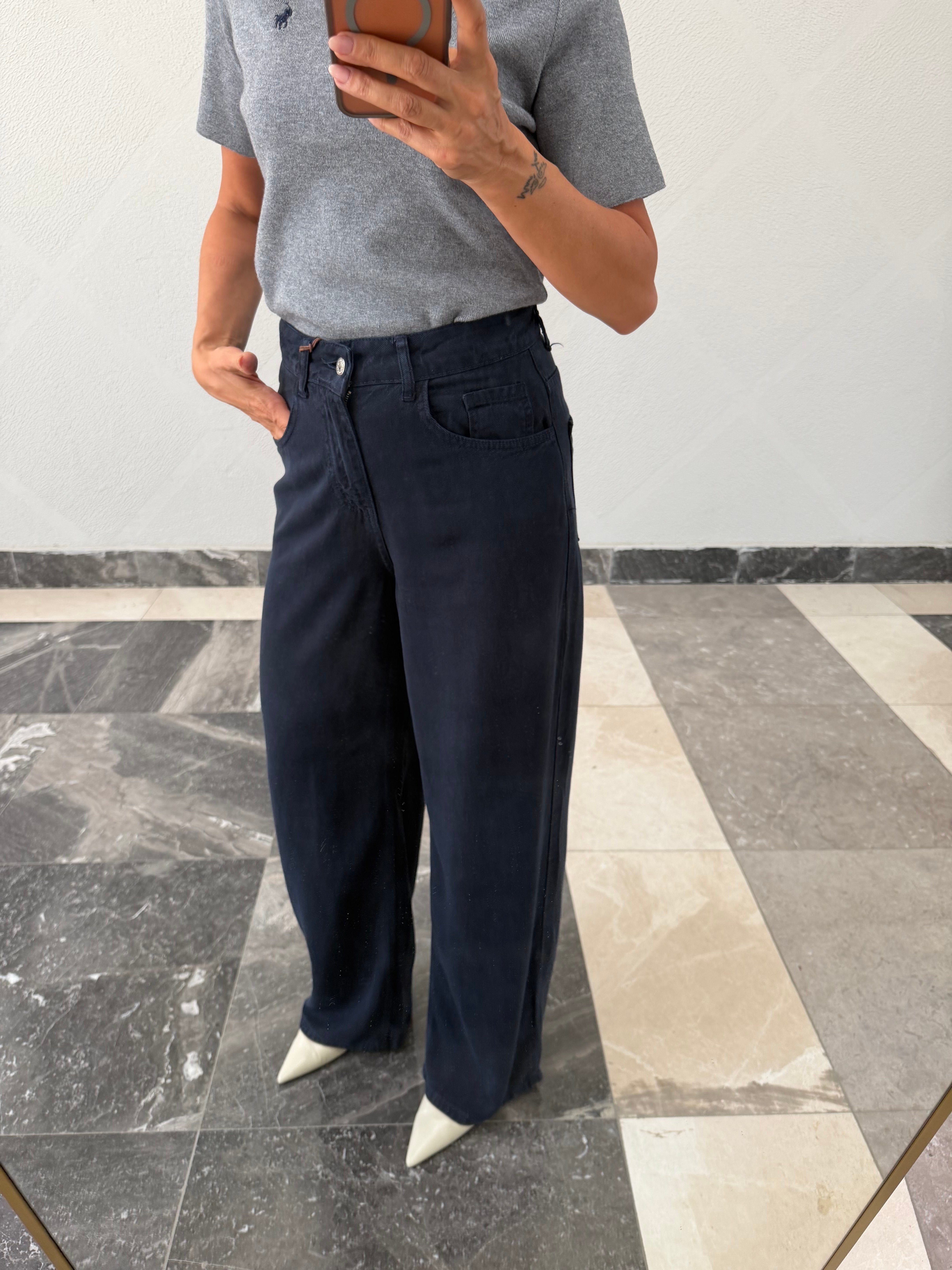 Love& Love İndigo Yumuşacık Denim Pantolon