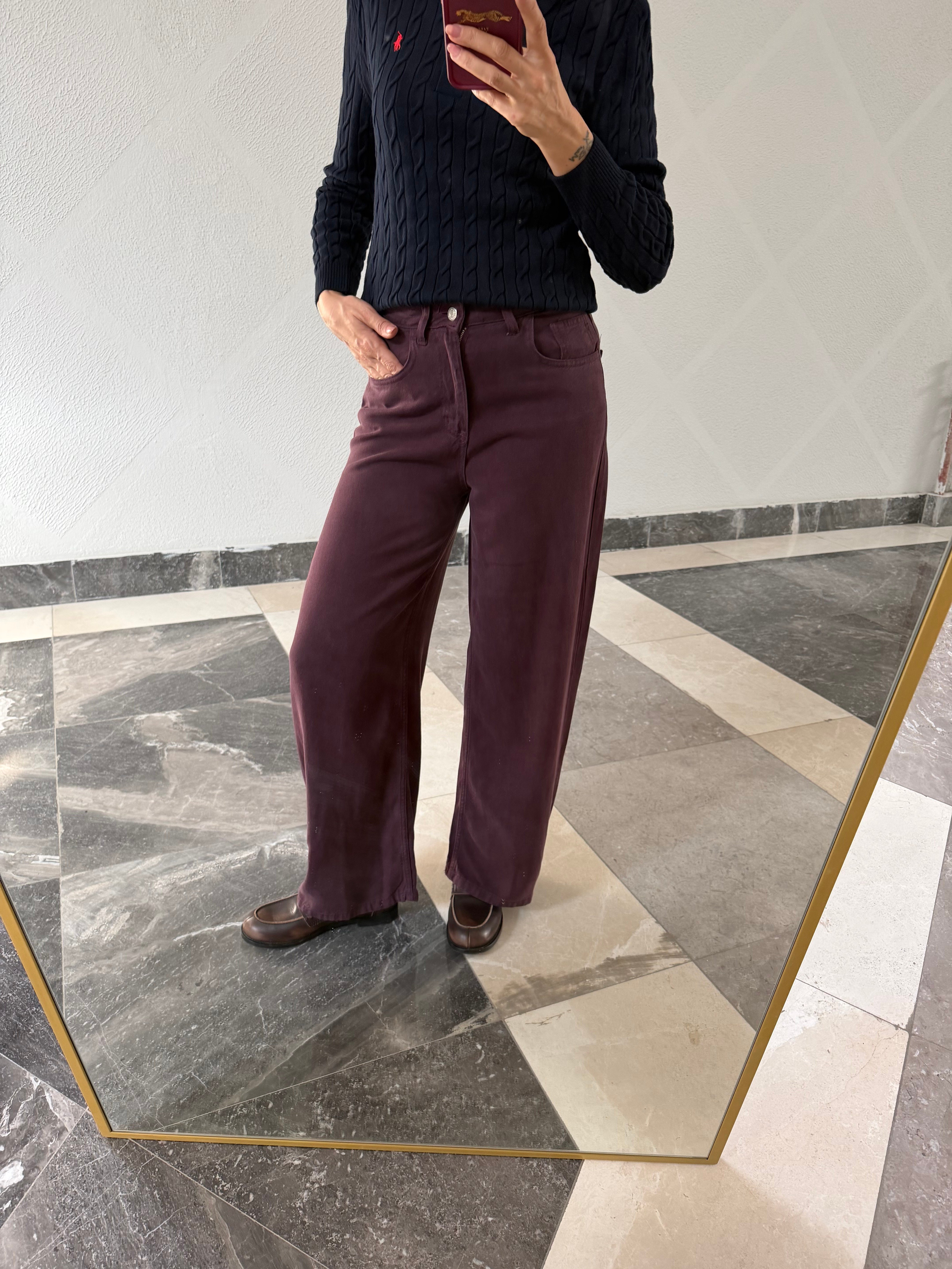 Love& Love Mürdüm Yumuşacık Denim Pantolon