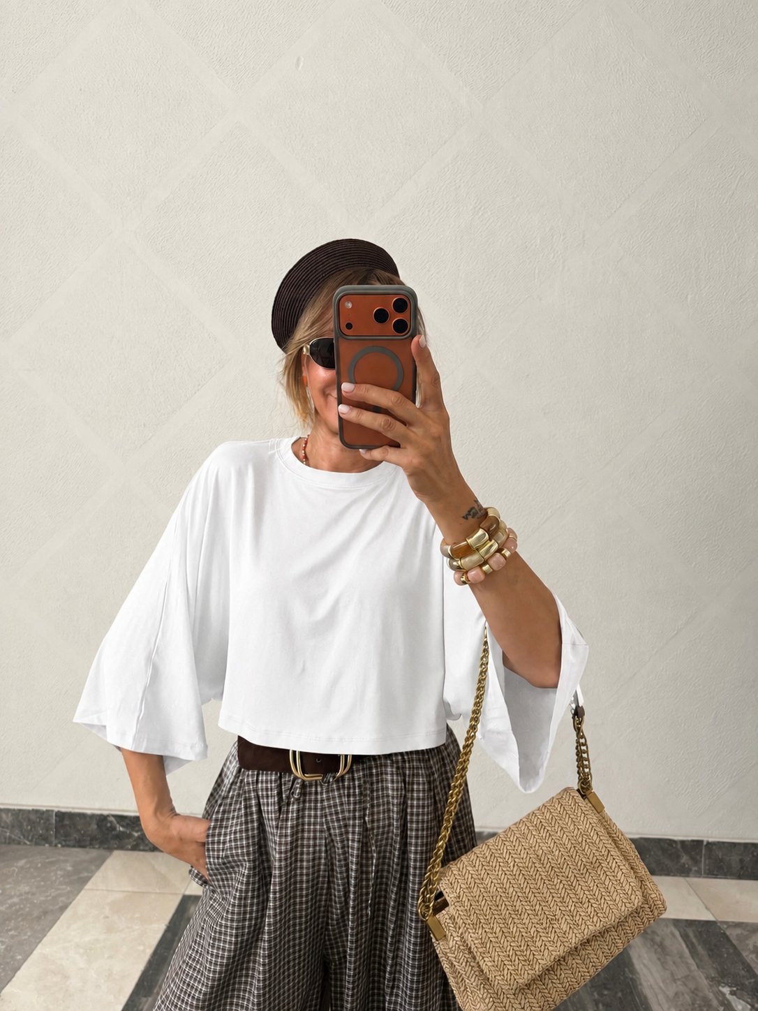Luna Beyaz Bohem Tshirt